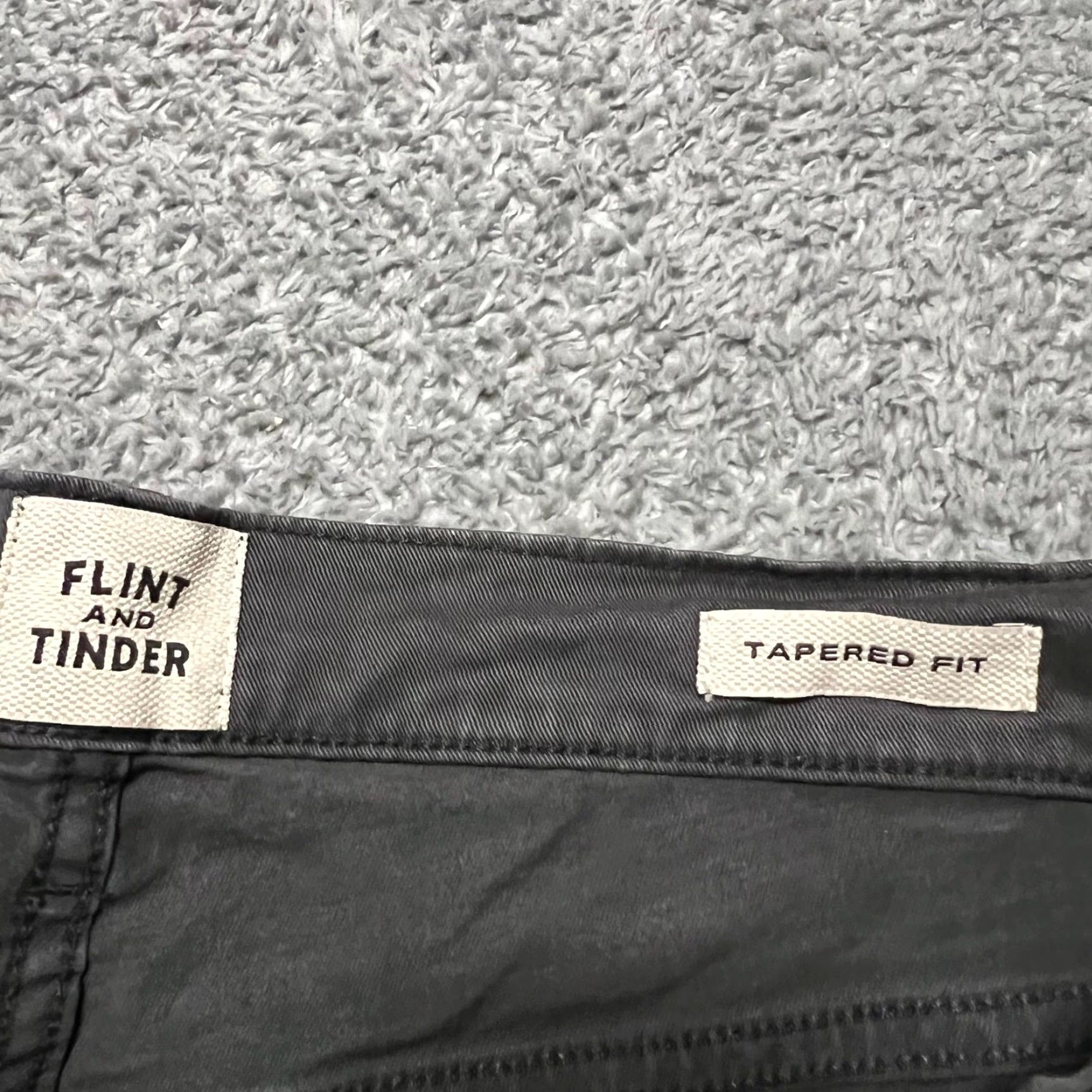 Vintage Flint & Tinder Pants Mens 33x30 Slim Fit Gray Khaki Stretch Cotton Jeans Size US 33 - 5 Thumbnail