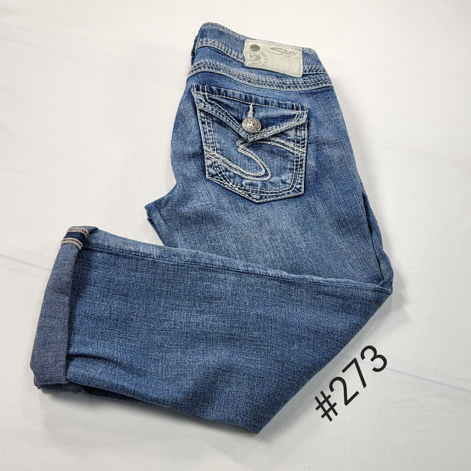 Other Silver Suki Surplus Capri Denim Jeans Womens Size 25 Blue Size 26" / US 2 / IT 38 - 1 Thumbnail