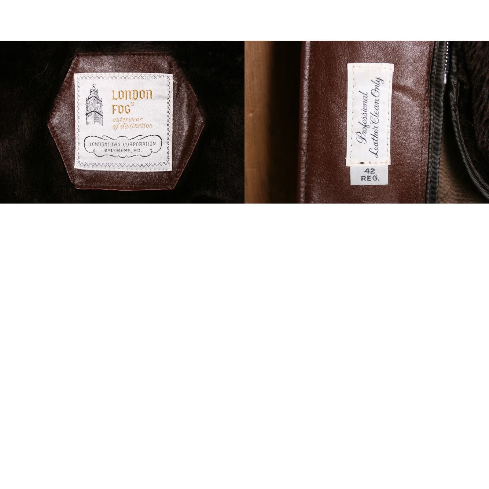 London Fog VINTAGE London Fog Car Coat Leather Brown 42 Men's Sz. 42 Zip-Out Faux Fur Liner Coat Brown Leather Car Coat Mens 42 Vintage London Fog Size US XS / EU 42 / 0 - 8 Thumbnail