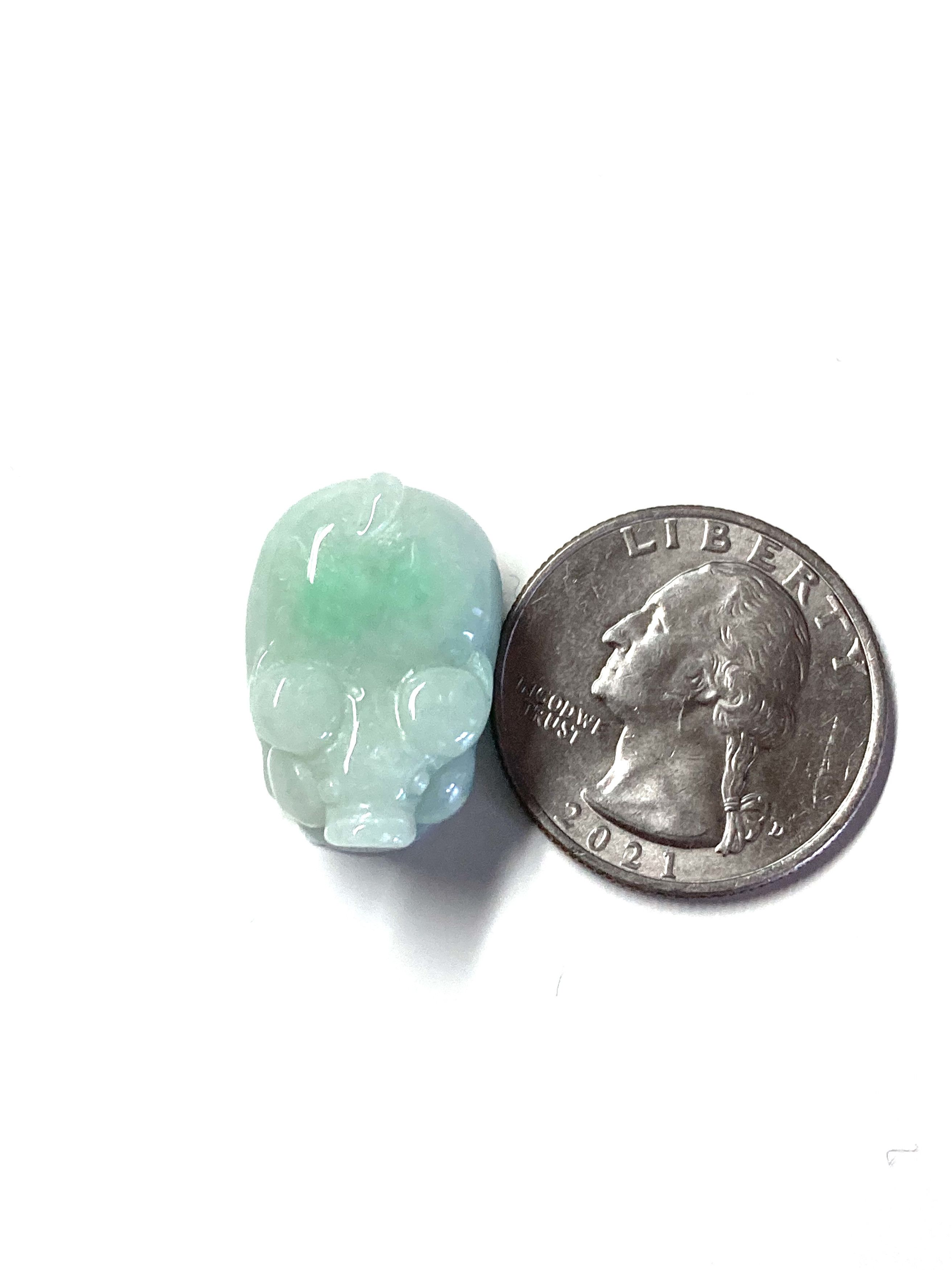 Other 60009 Certified Jadeite jade Green Pig Small pendant Size ONE SIZE - 5 Thumbnail