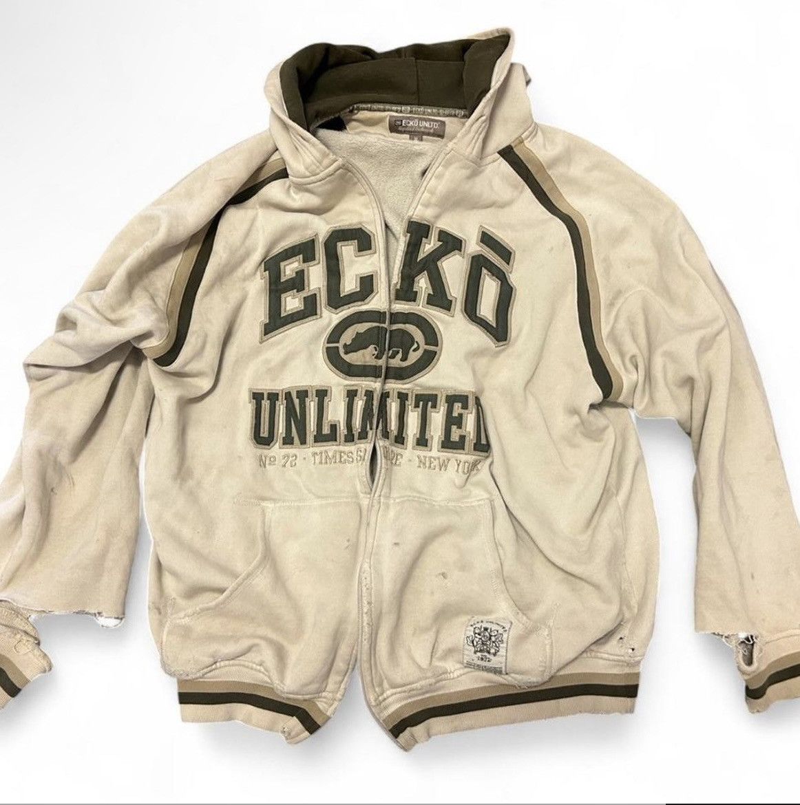 Ecko Unltd. Ecko Unltd. white and green zip up hoodie Size US M / EU 48-50 / 2 - 1 Thumbnail