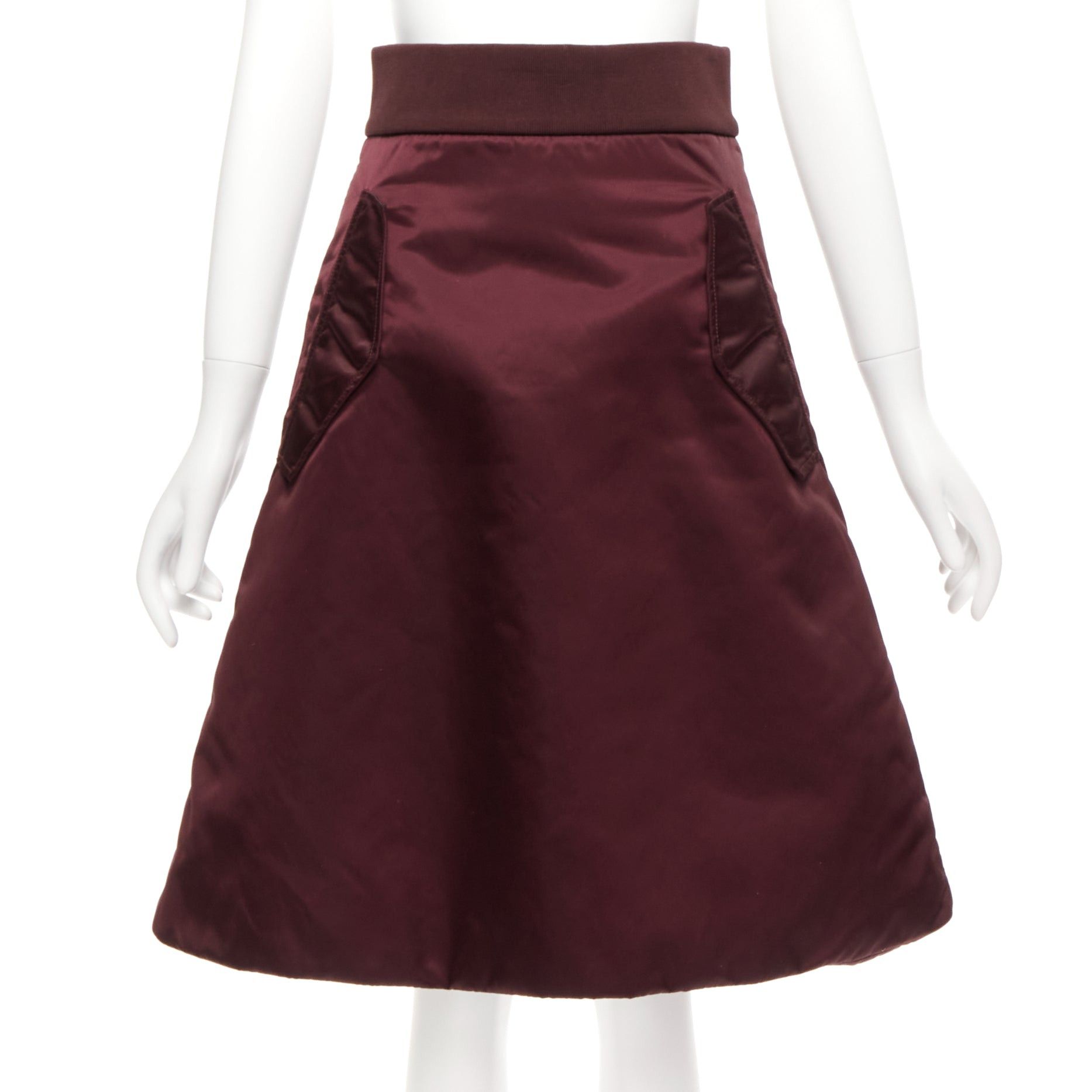 Acne Studios ACNE STUDIOS 2015 Pag Bomber plum purple nylon padded A-line skirt FR34 XS Size 26" / US 2 / IT 38 - 1 Thumbnail