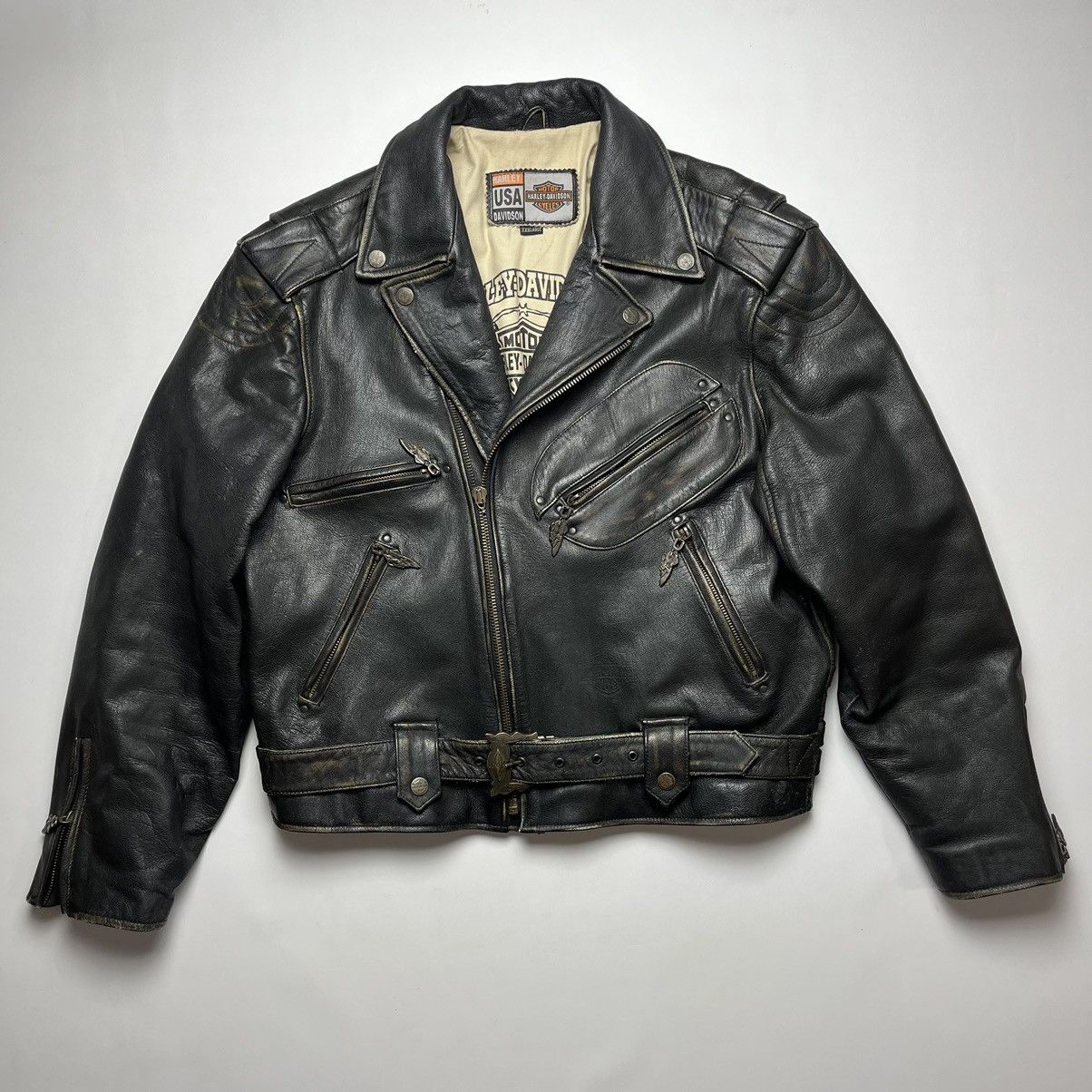 Harley Davidson Harley Davidson Motorcycles Leather Jacket Size US XL / EU 56 / 4 - 1 Thumbnail