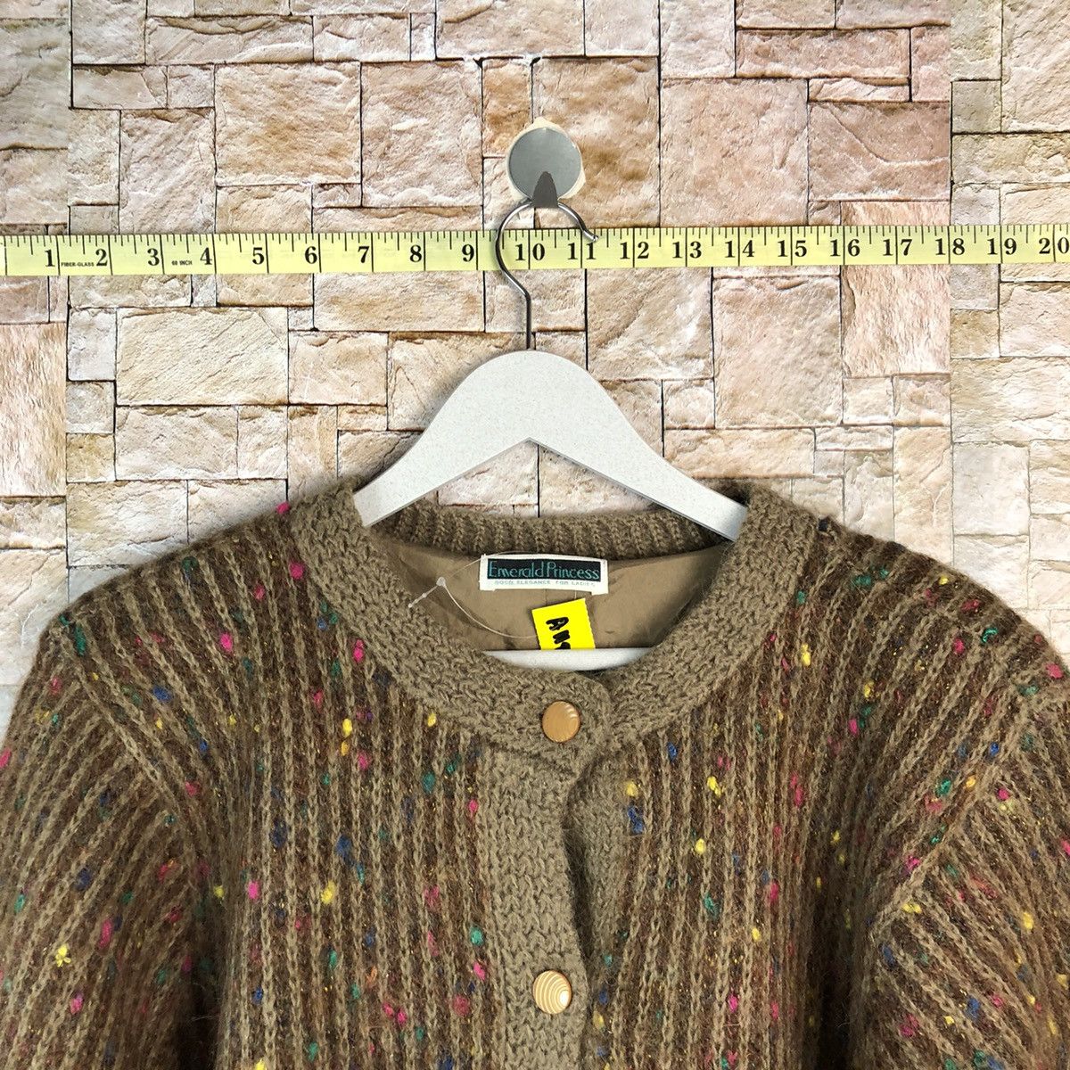Japanese Brand Emerald Princess Brown Cardigan Knitwear #A1186 Size L / US 10 / IT 46 - 4 Thumbnail