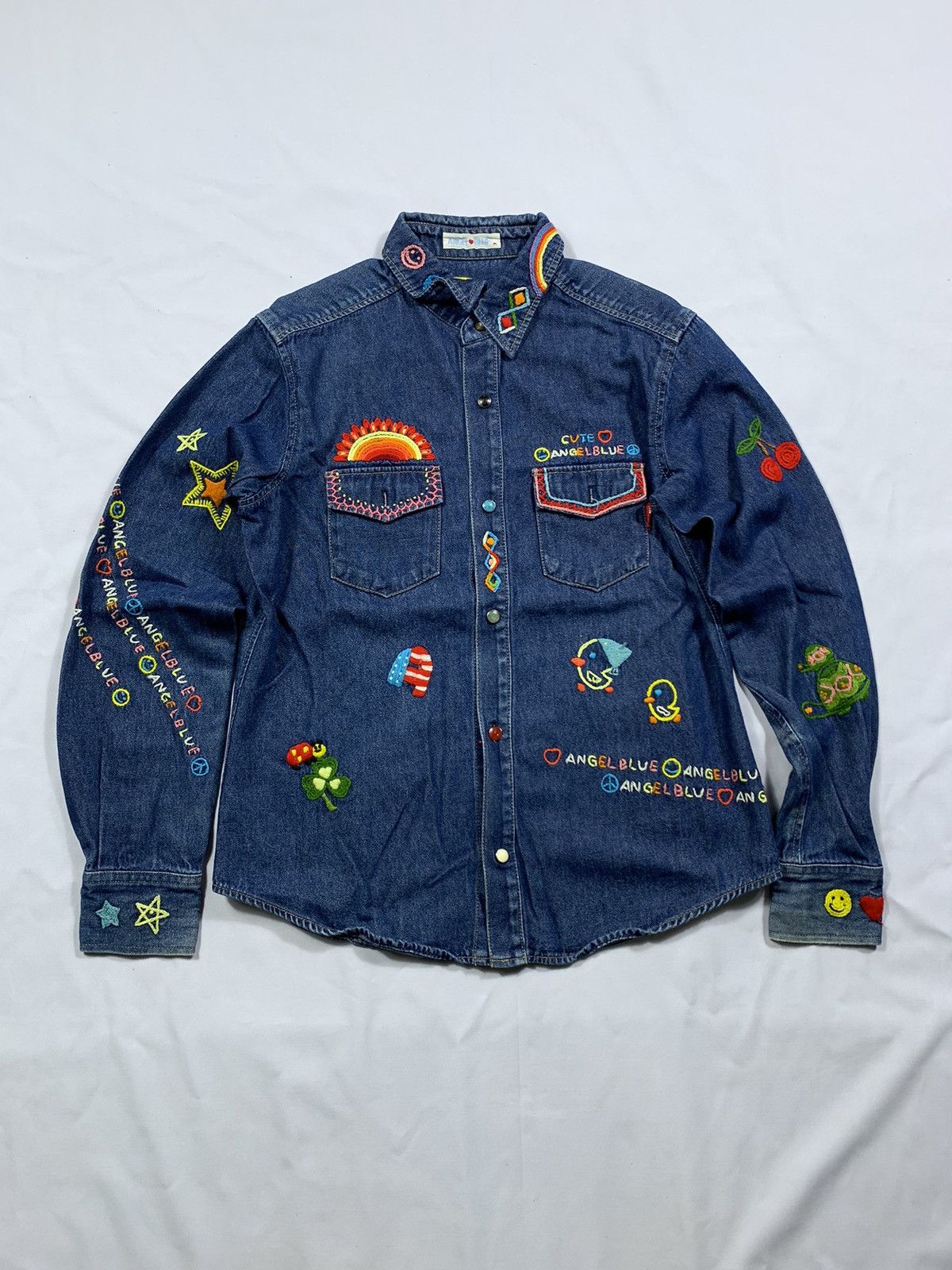 Angel Blue 2000’s Angel Blue Denim Shirt Size US S / EU 44-46 / 1 - 1 Thumbnail