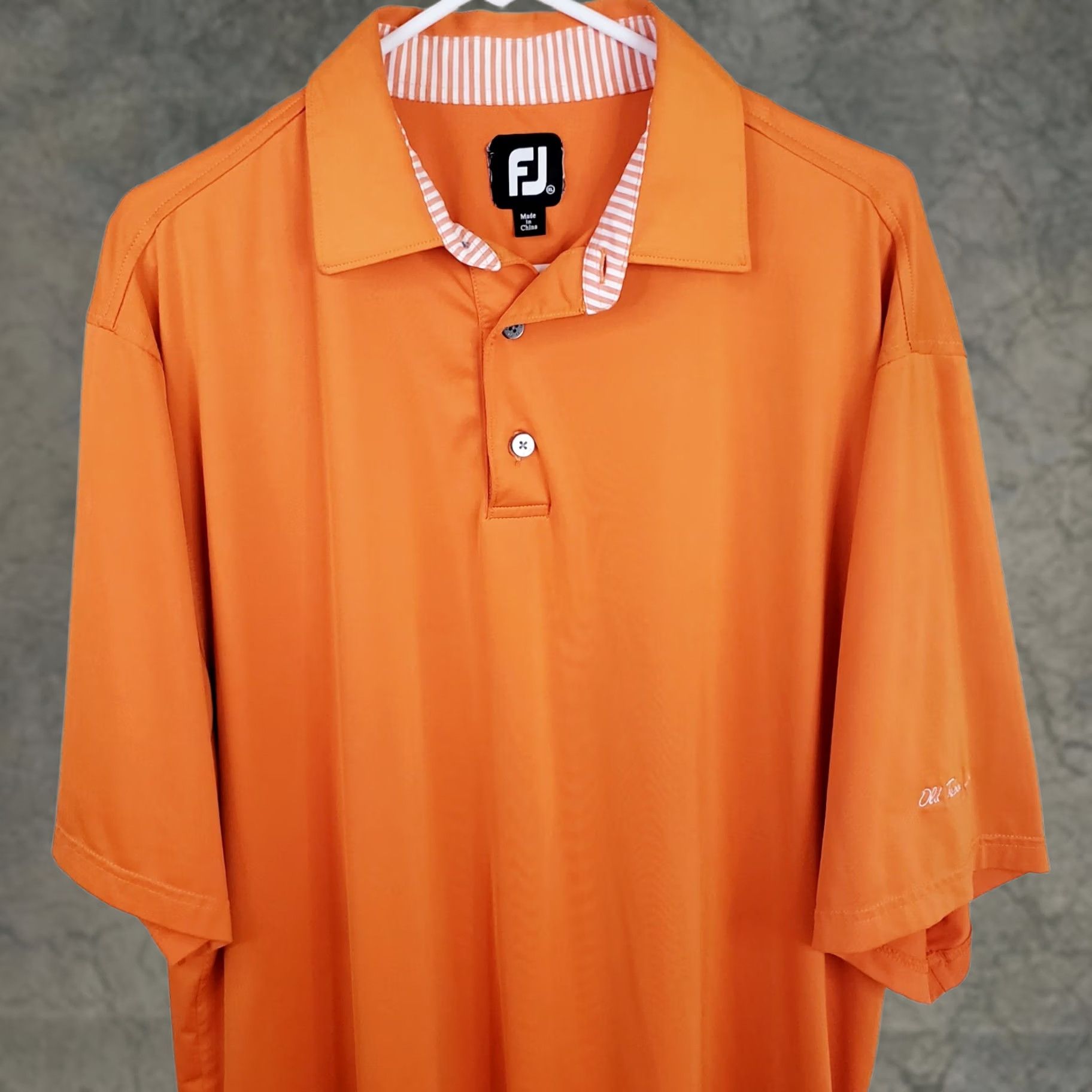 Footjoy FootJoy Polo Shirt Short Sleeve Moisure Wicking Orange XL Men Footjoy Golf Pos Old Tabby Links Polo Size US XL / EU 56 / 4 - 1 Thumbnail