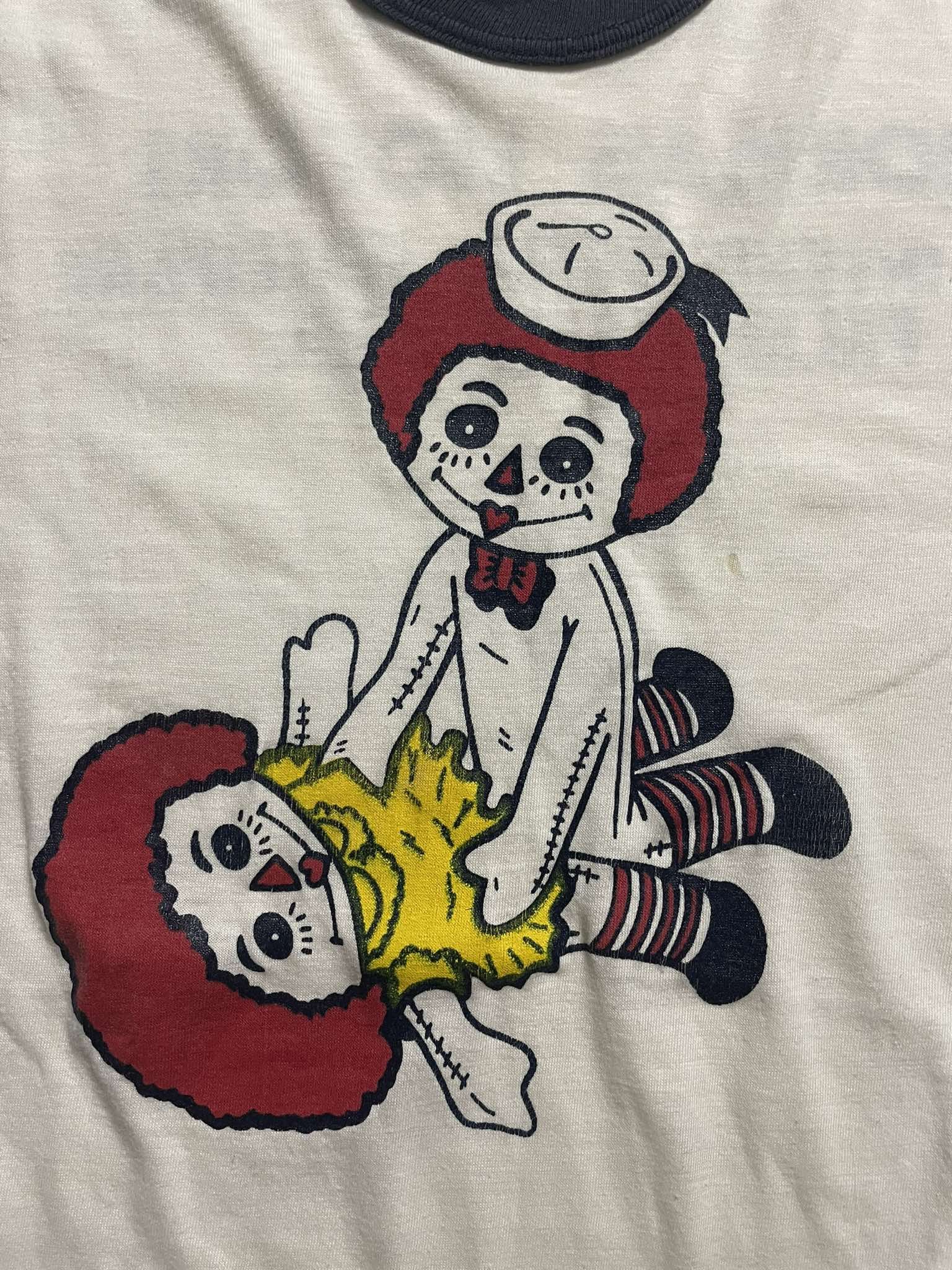 Vintage Vintage Raggedy Ann Parody Ringer Shirt Size US S / EU 44-46 / 1 - 11 Thumbnail