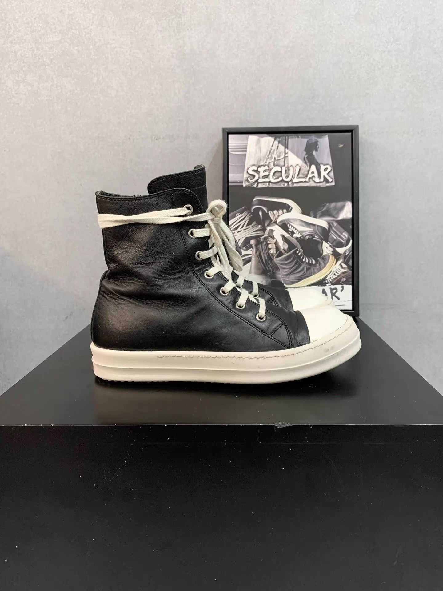 Rick Owens Rick Owens Leather Ramones K34 Size US 7 / EU 40 - 4 Thumbnail