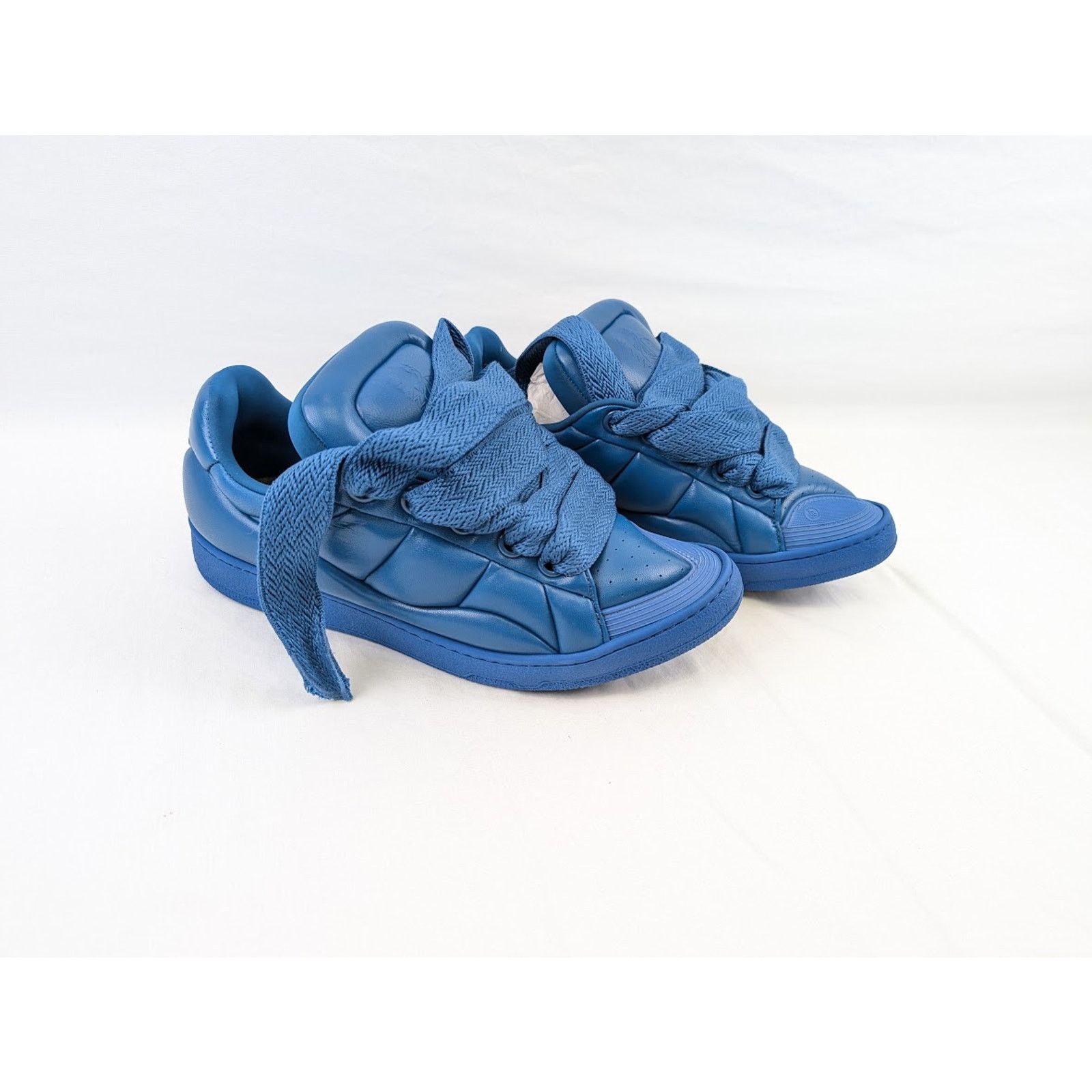 Lanvin o1rshd1 Curb XL Low Top Sneakers in Blue Size US 12 / EU 45 - 15 Thumbnail