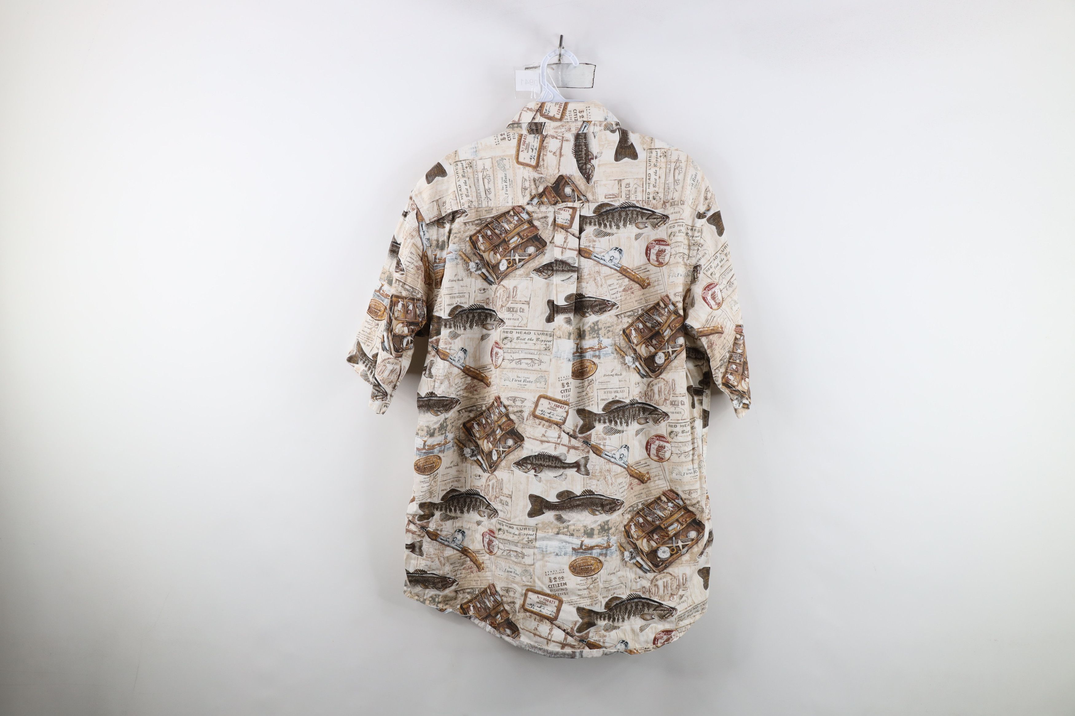 Vintage Vintage 90s Streetwear Fish All Over Print Button Down Shirt Size US L / EU 52-54 / 3 - 13 Thumbnail