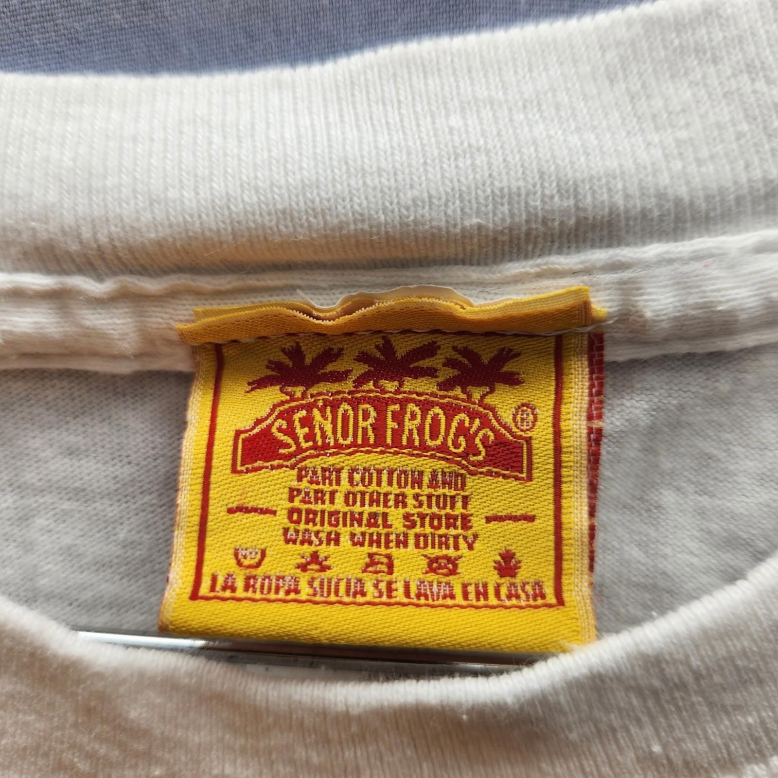 Designer Vintage Senor Frogs Pisson U Tshirt Size Large Size US L / EU 52-54 / 3 - 6 Thumbnail
