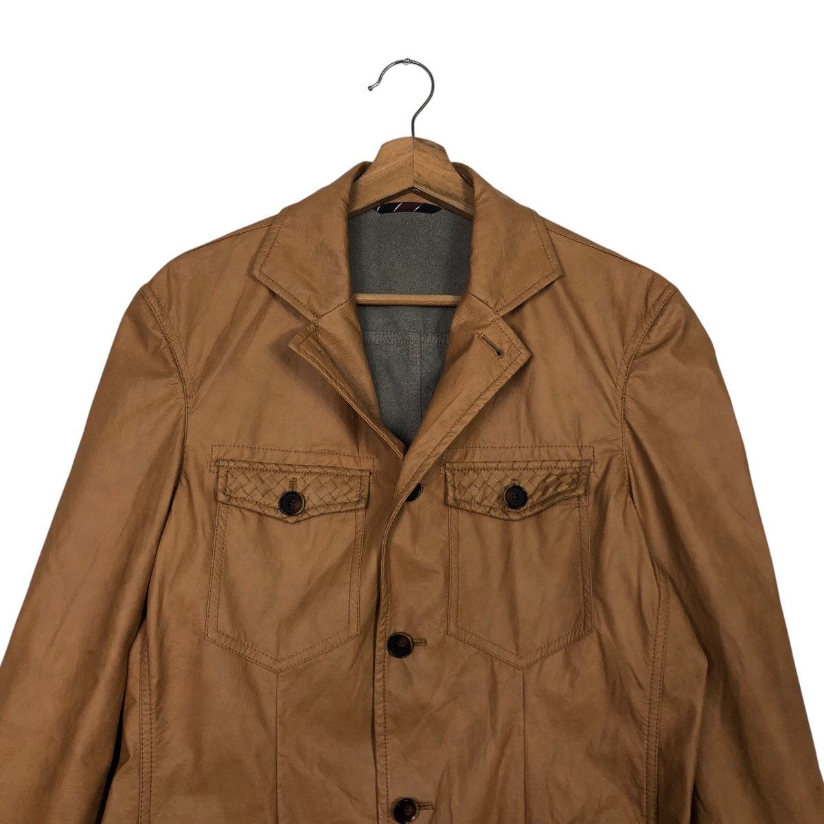 Alexander Julian × Japanese Brand 📌Vintage Biker Leather Jacket Alexander Julian Blanket Size US L / EU 52-54 / 3 - 4 Thumbnail