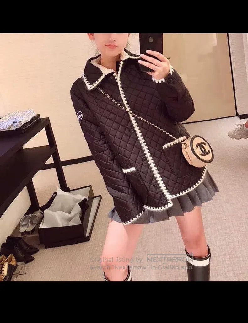 Chanel Chanel Diamond plaid black cotton jacket Size XS / US 0-2 / IT 36-38 - 9 Thumbnail