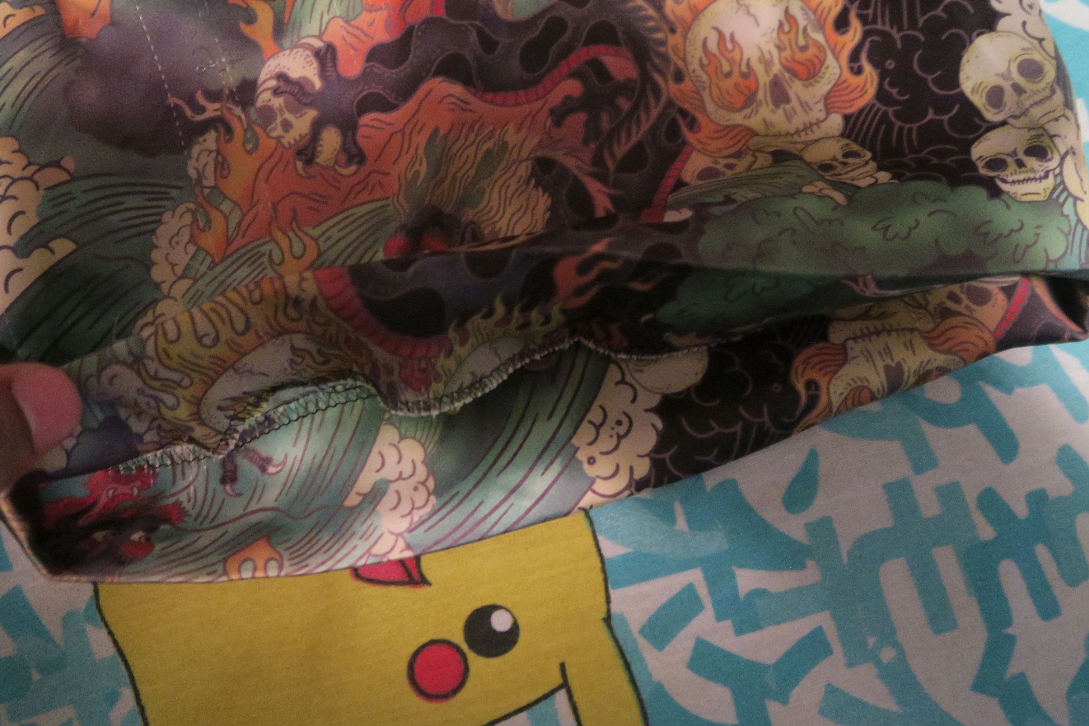 Topman Topman Fieldmann Flame Skull Dragon Shorts Poly Blend (Read) Size US 32 / EU 48 - 2 Thumbnail