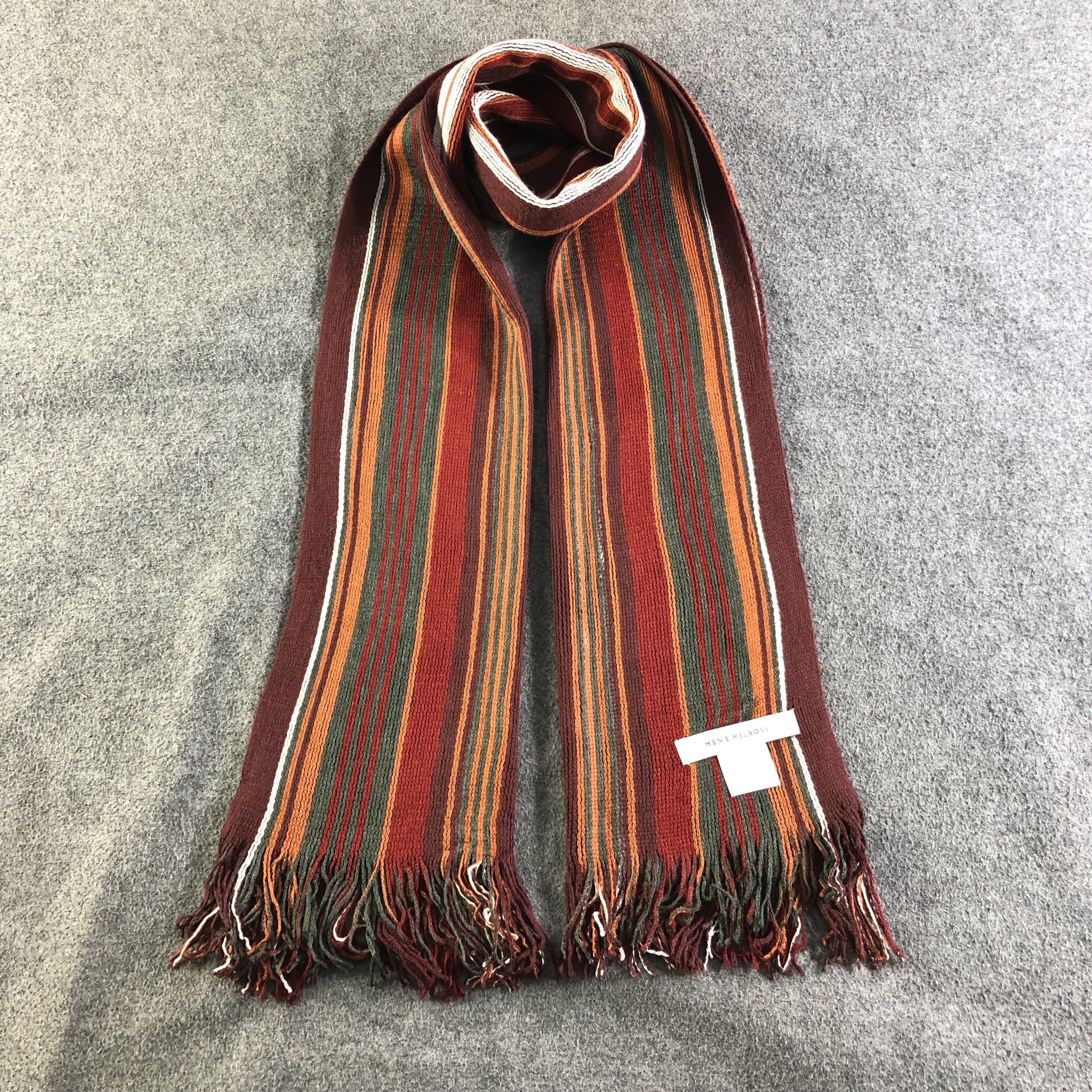 Melrose Men's Melrose Striped Scarf Muffler V1932 Size ONE SIZE - 1 Thumbnail