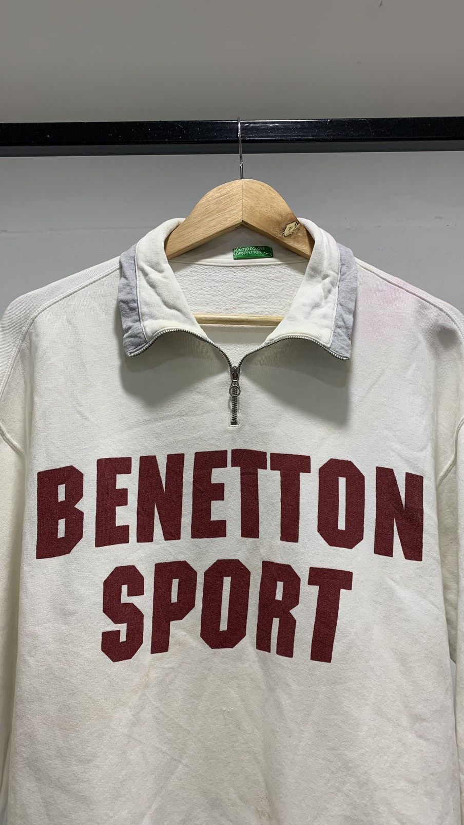 Vintage Vintage Benetton Sport Halfzip Sweater Size US M / EU 48-50 / 2 - 4 Thumbnail