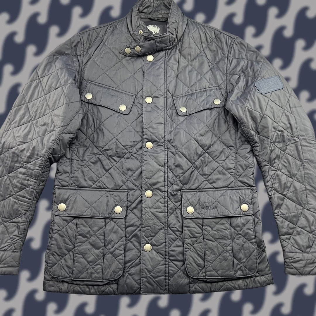 Barbour Barbour Ariel Quilted Jacket Mens Medium Motorcycle Black Quilted Bomber Jacket Barbour Mens M Black Size US M / EU 48-50 / 2 - 1 Thumbnail