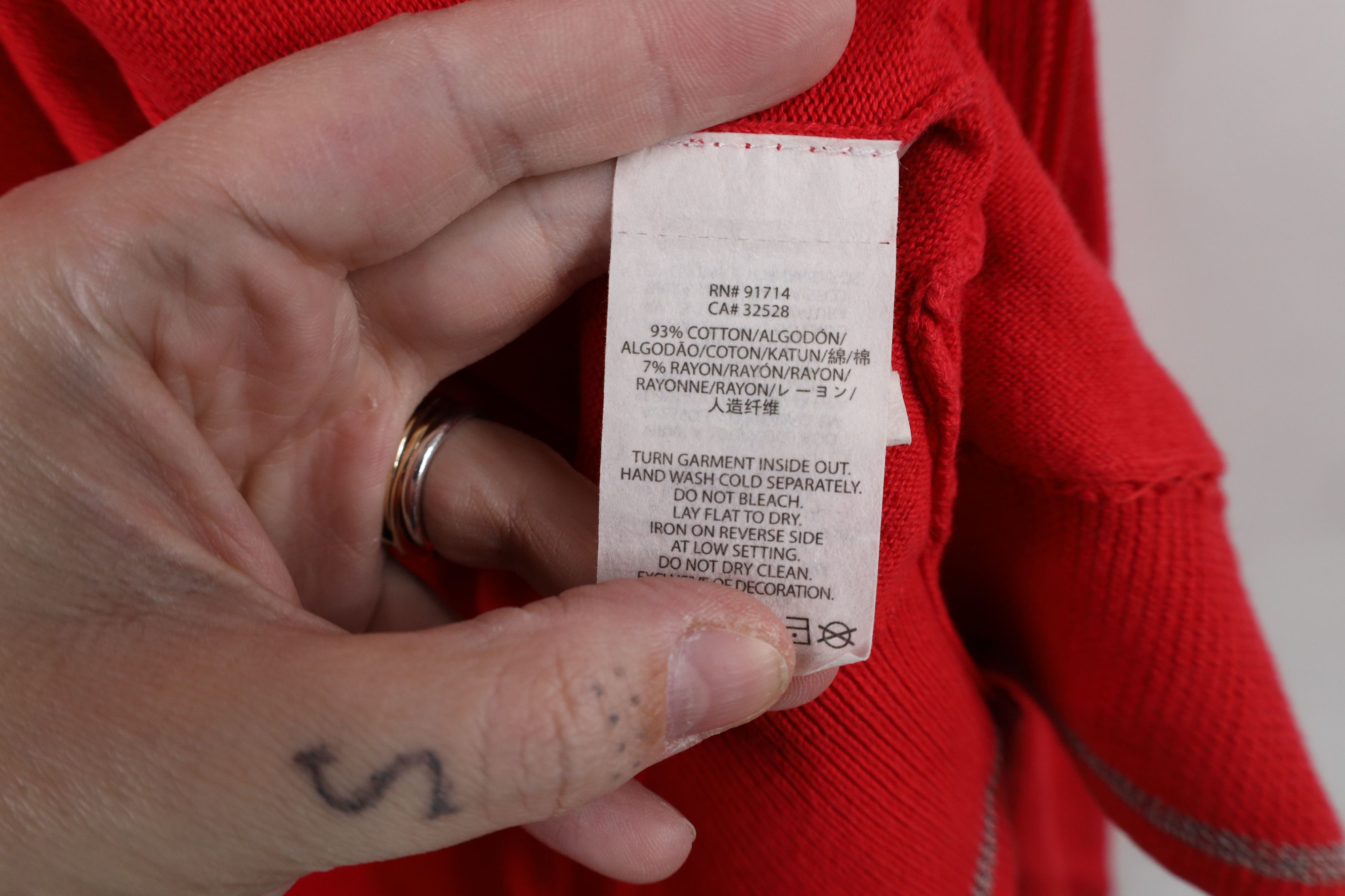 Armani Exchange × Vintage Armani Exchange Lightweight Knit Full Zip Sweater Jacket Red Size US XS / EU 42 / 0 - 9 Thumbnail