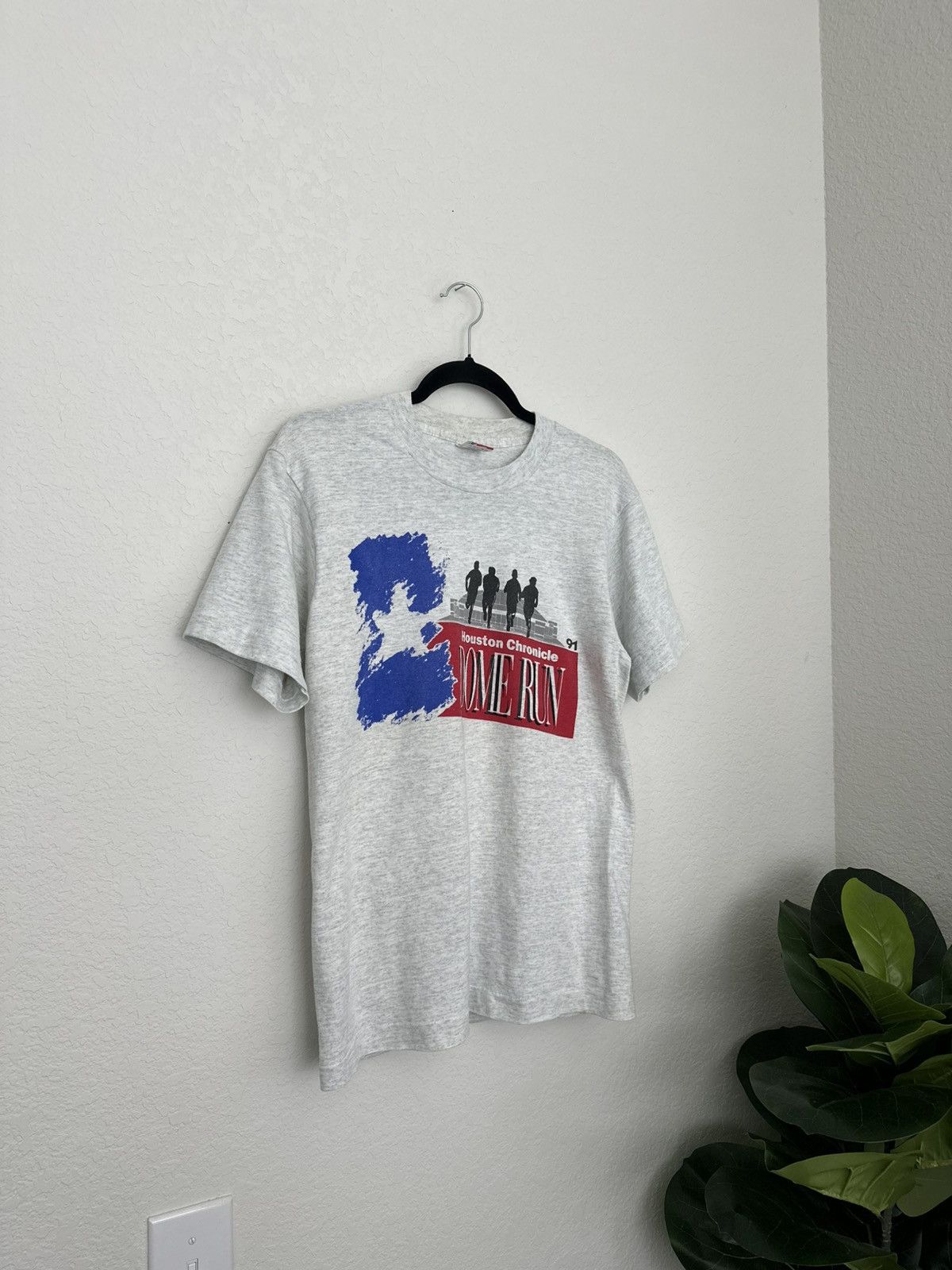 Vintage 90s Houston Dome Run T-shirt 1991 Medium graphic tee
