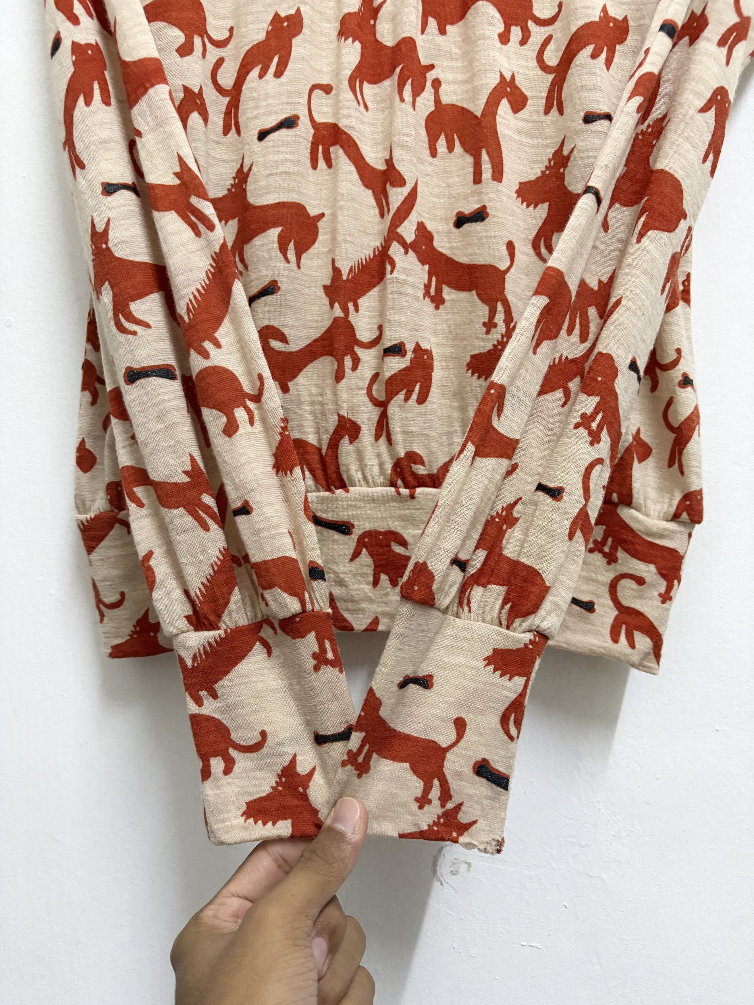 Issey Miyake × Japanese Brand × Tsumori Chisato 2000's Tsumori Chisato Issey Miyake Cat & Dog L/S T-Shirt Size M / US 6-8 / IT 42-44 - 9 Thumbnail