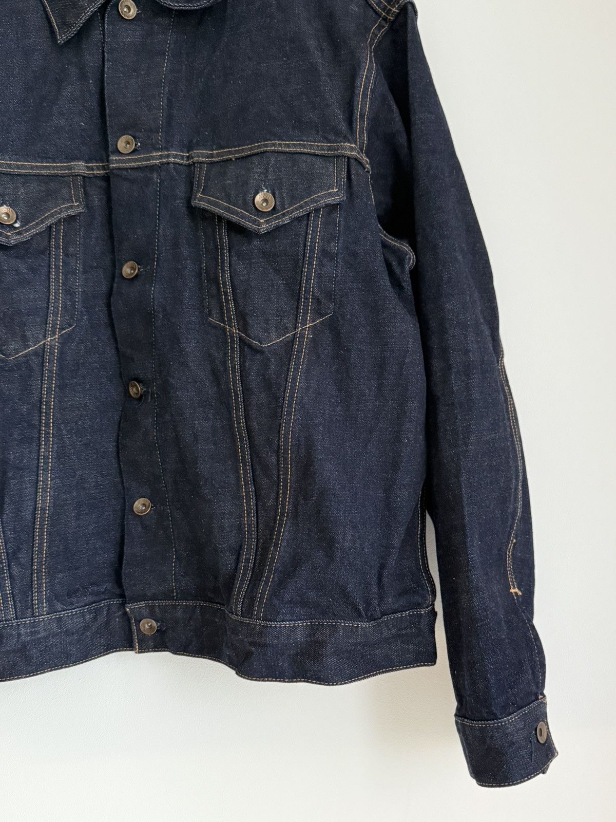 Bronson MFG. CO. Bronson Non Stock Selvedge Japan 🇯🇵 MFG.CO. Denim Jacket Sz M Size US L / EU 52-54 / 3 - 4 Thumbnail