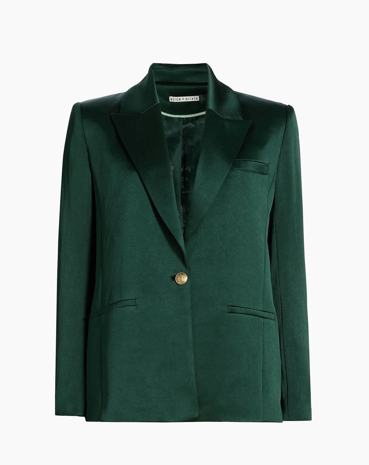 Alice + Olivia ALICE + OLIVIA Silas Satin Single-Breasted Blazer size 0 Size XS / US 0-2 / IT 36-38 - 1 Thumbnail