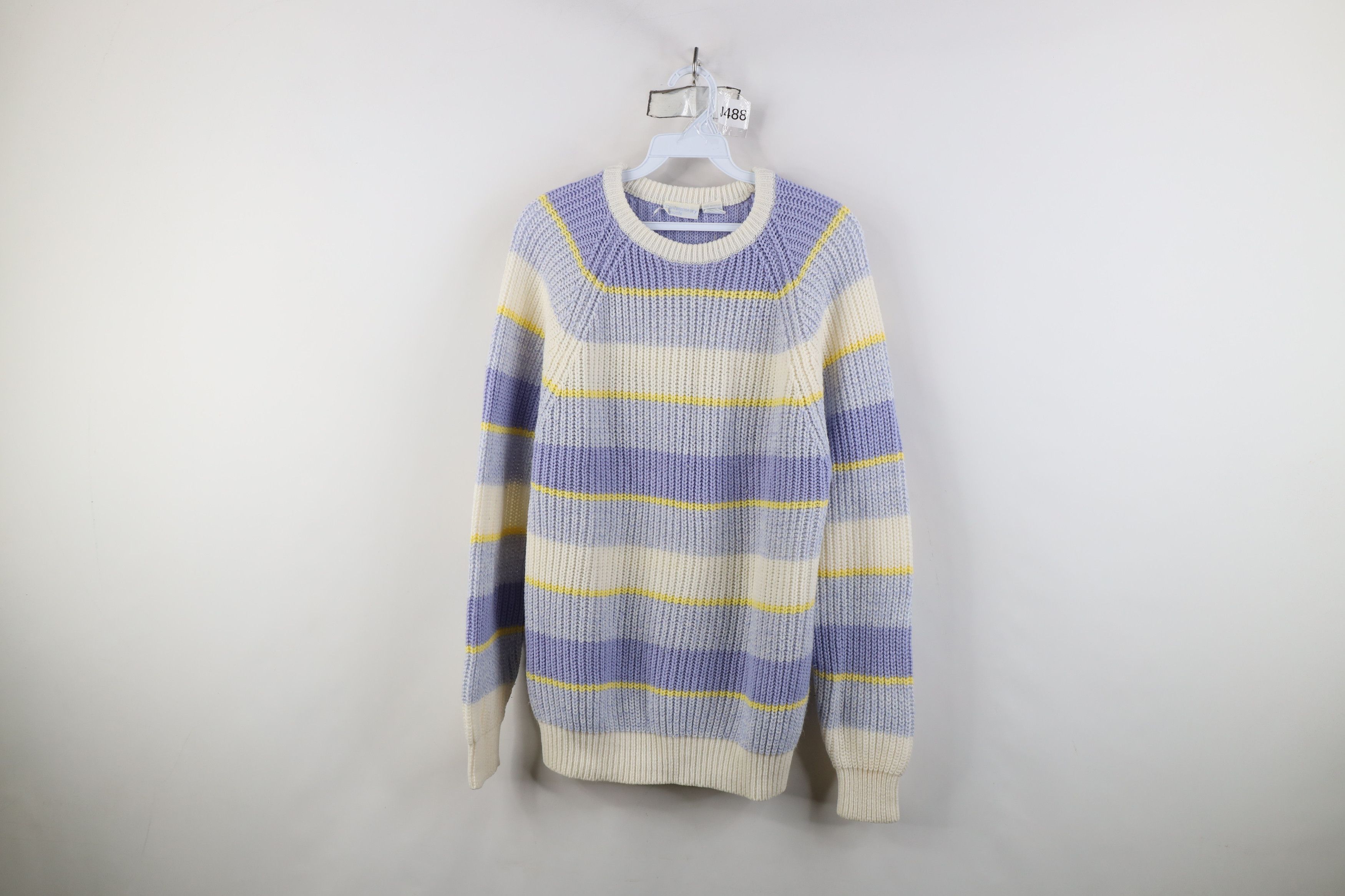 Vintage Vintage 70s Streetwear Striped Chunky Ribbed Knit Sweater Size S / US 4 / IT 40 - 1 Thumbnail