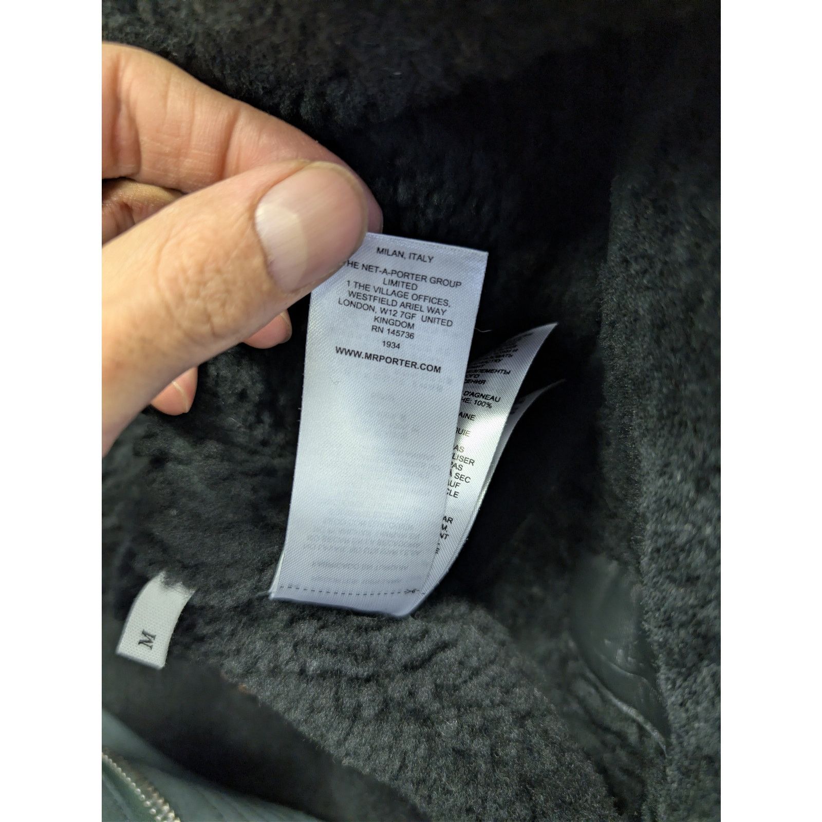 Mr P. o1rshd1 CC20 two-way zip fastening Shearling Jacket in black Size US M / EU 48-50 / 2 - 23 Thumbnail
