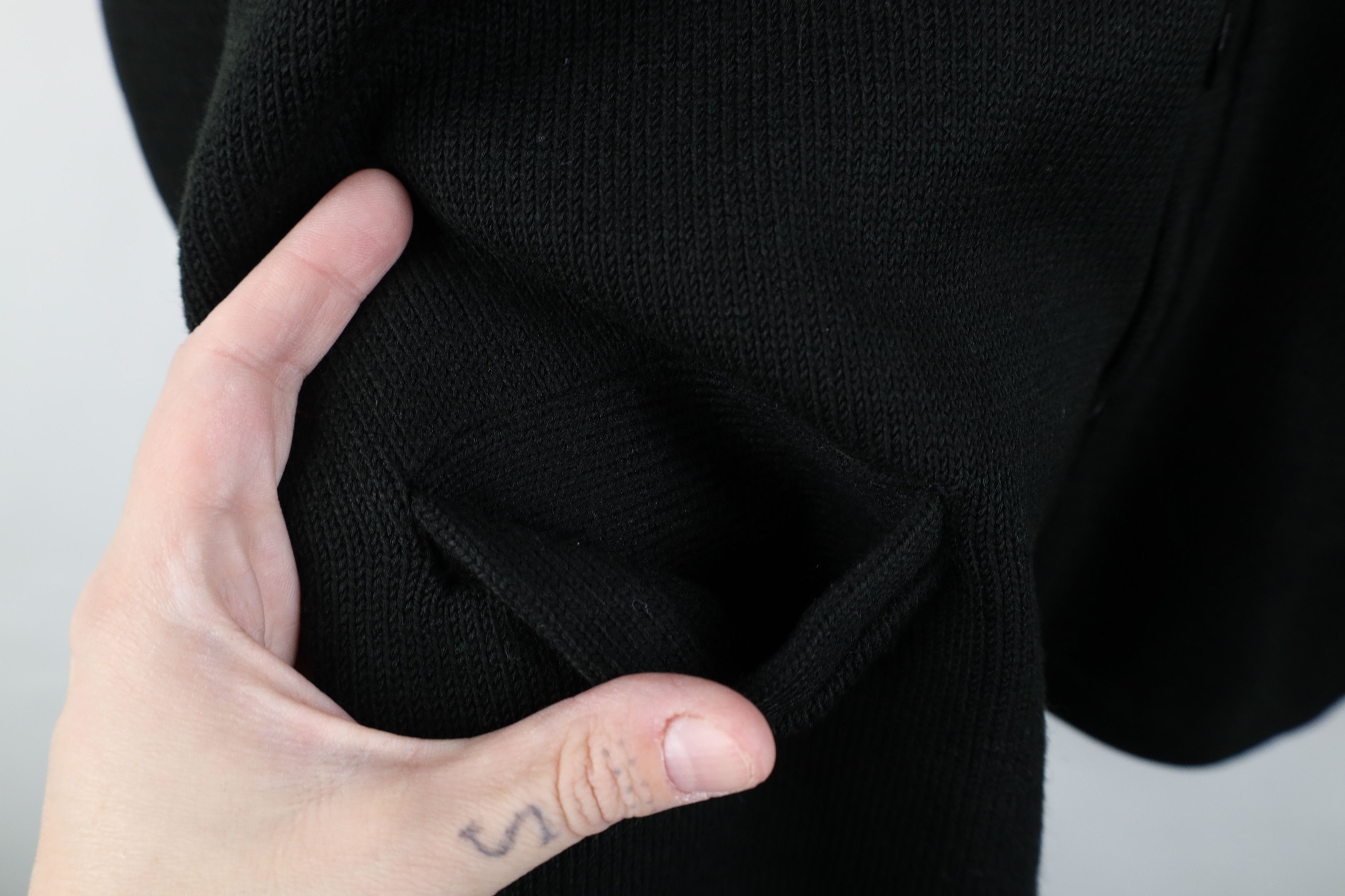 Vintage Vintage 90s Streetwear Blank Knit Cardigan Sweater Black Size US XL / EU 56 / 4 - 5 Thumbnail