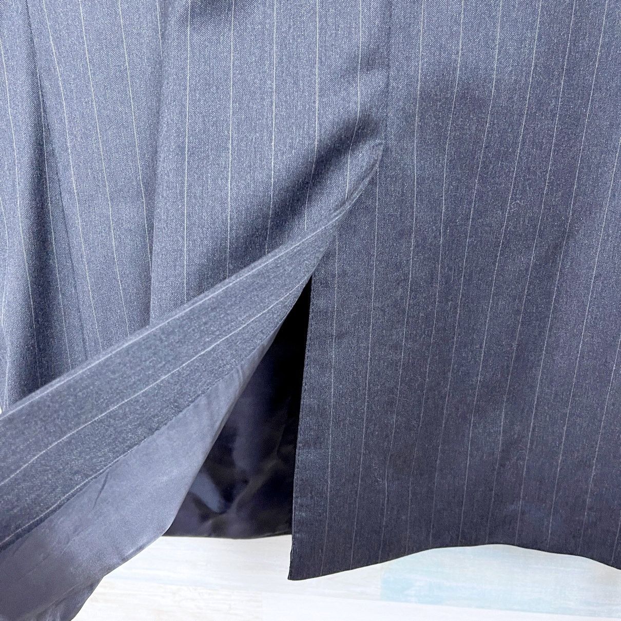 Jos. A. Bank Jos A Bank Wool Suit Gray Striped Mens 46 XL 40x32 Size 46L - 8 Thumbnail