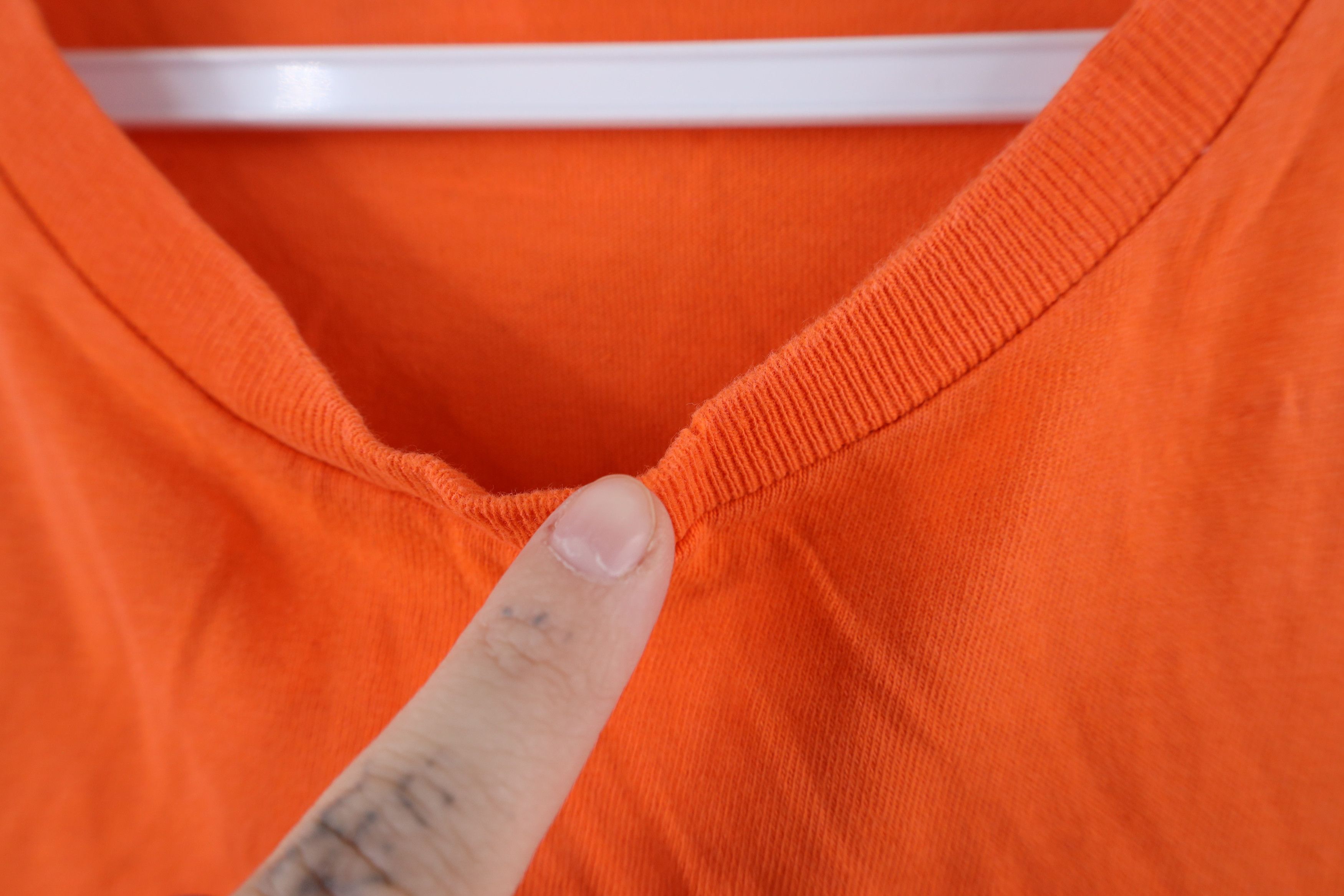 Ralph Lauren × Vintage Vintage 90s Chaps Ralph Lauren Spell Out Flag T-Shirt Orange Size US XL / EU 56 / 4 - 7 Thumbnail