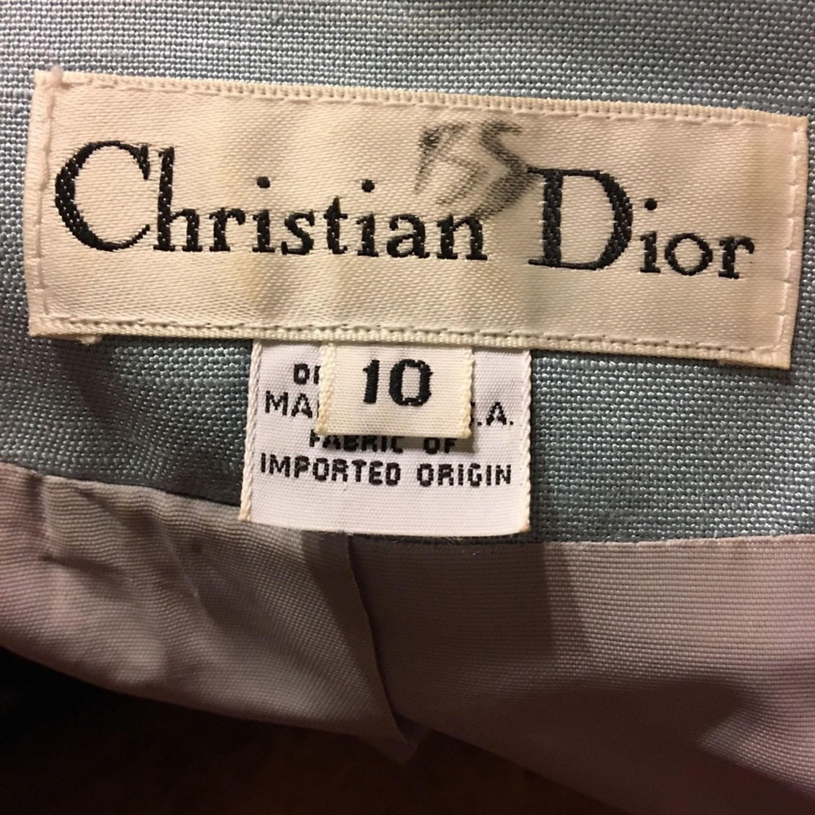 Dior Vintage 80s Christian Dior tonal skirt suit 10 Size L / US 10 / IT 46 - 7 Thumbnail