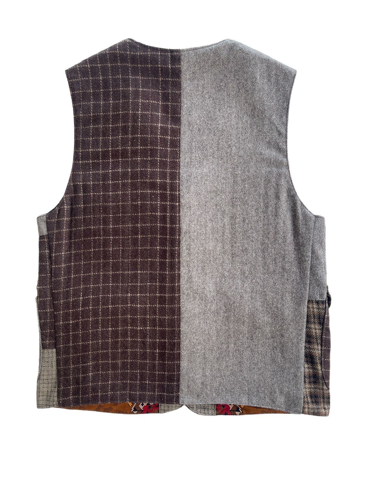 Japanese Brand Vintage Patchwork Tweed Vest Kapital Style Size US S / EU 44-46 / 1 - 2 Thumbnail