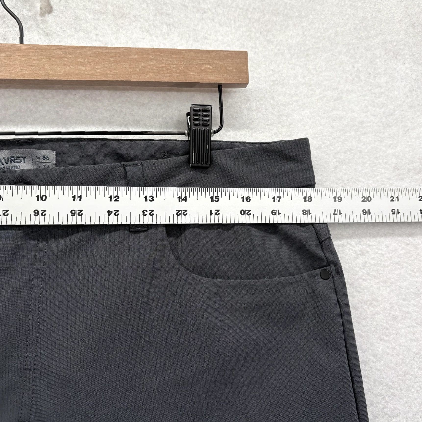 Vintage VRST Athletic Chino Pants 36x32 Mens Gray 5-Pocket Stretch Flat Front Casual Straight Pocket Design Size US 36 / EU 52 - 6 Thumbnail
