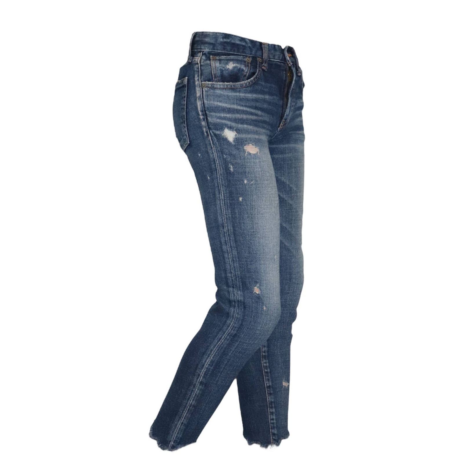 image of Moussy Vintage Velma Ankle Skinny Jeans Size 24 in Blue, Women's