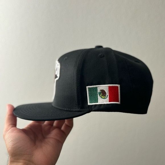Designer MEXICO BLACK FLAT BILL SNAPBACK SUBLIMATED UNDER VISOR FLAG Size ONE SIZE - 4 Thumbnail