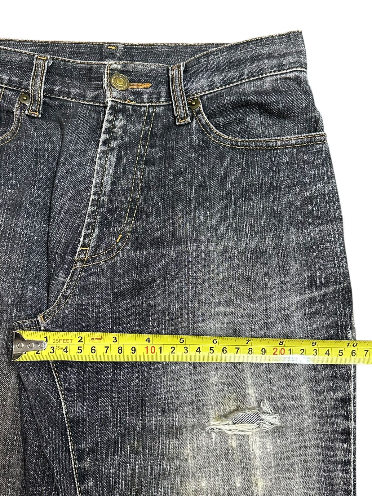 Uniqlo Vintage Japanese Uniqlo Faded Wash Distress Bootcut Jeans Size 27" / US 4 / IT 40 - 15 Thumbnail