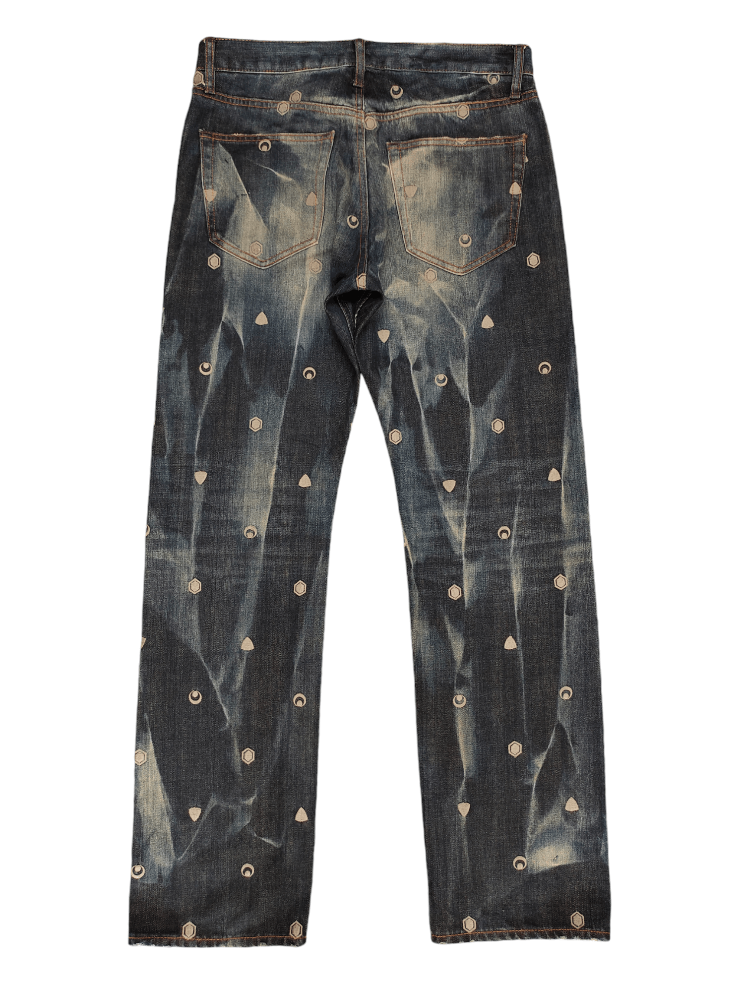 Comme des Garcons × Undercover Japanese Brand Takeo Kikuchi Embroidered Distress Faded Jean Size US 33 - 7 Thumbnail