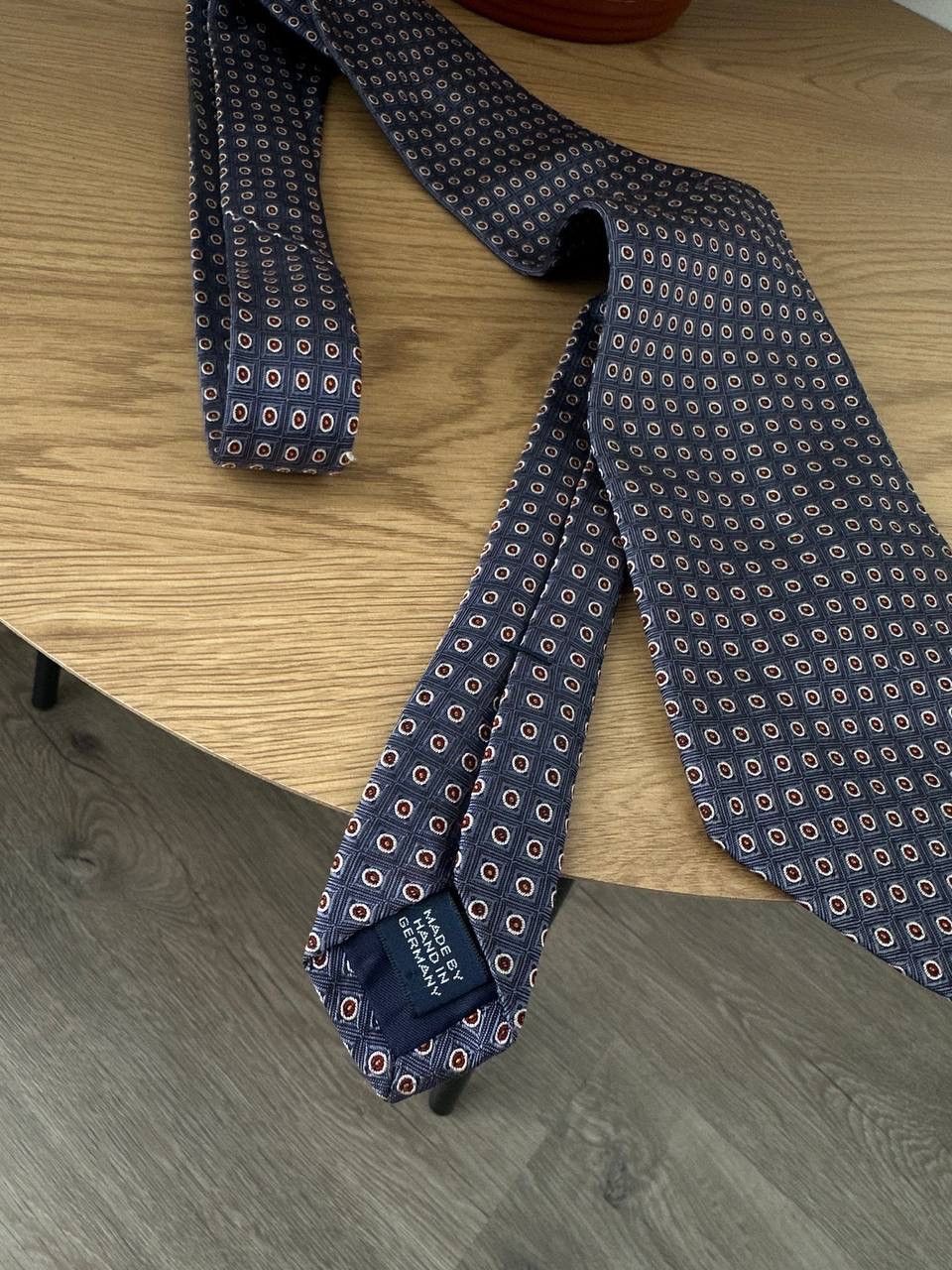 Polo Ralph Lauren Vintage Polo Ralph Lauren Silk Tie Navy Micro Geometric Size ONE SIZE - 3 Thumbnail