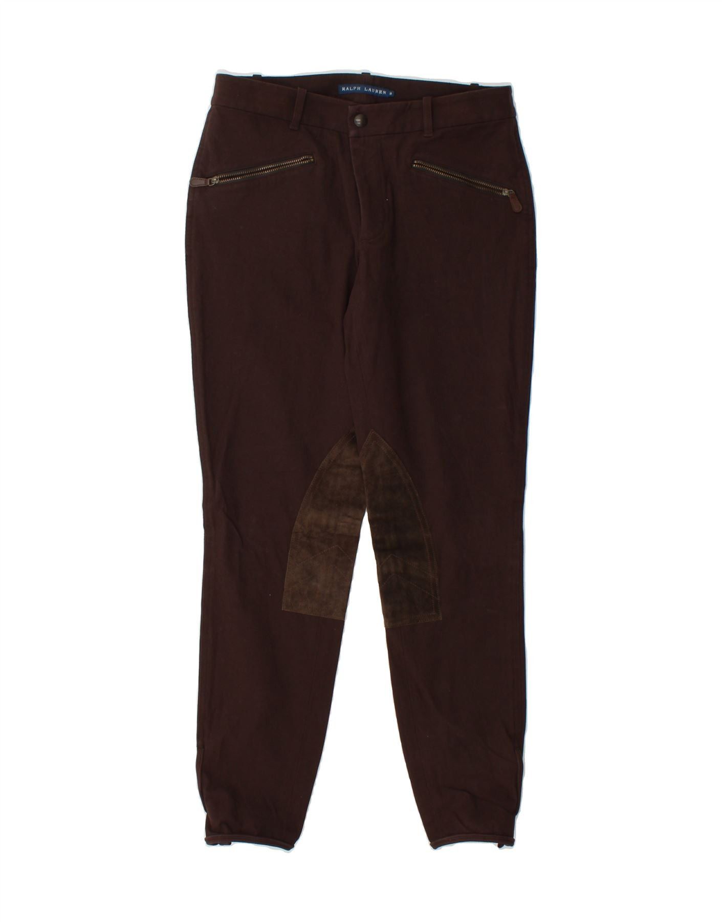 Ralph Lauren Womens Casual Trousers US 8 Medium W28 L27 Brown Colourblock Size 27" / US 4 / IT 40 - 1 Thumbnail