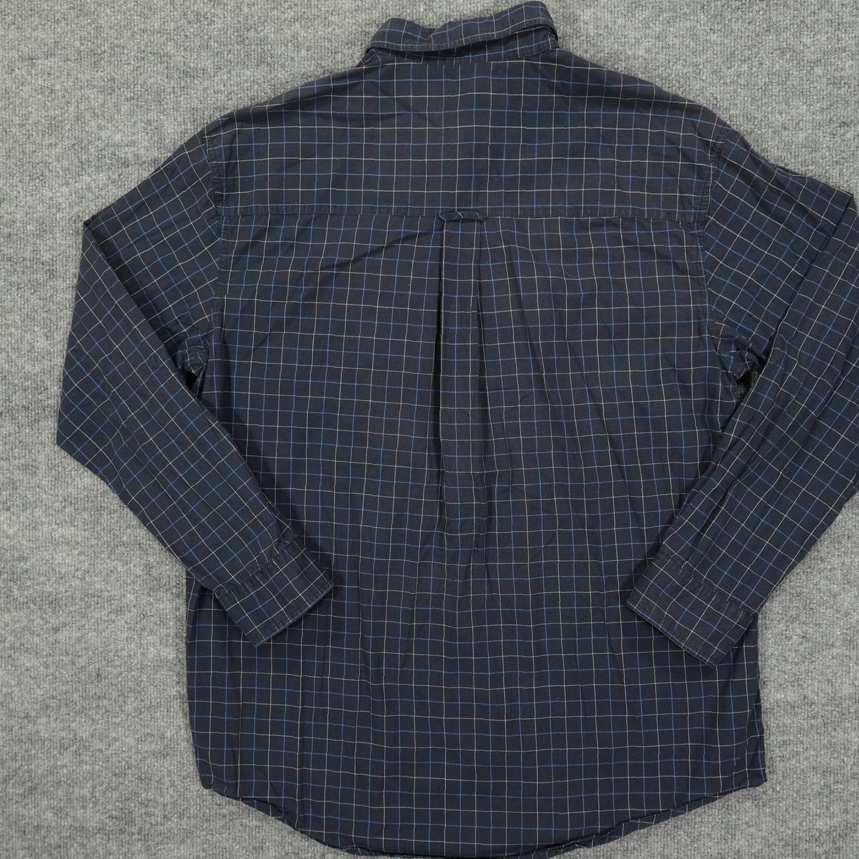 Chaps Chaps Ralph Lauren Shirt Mens L Navy Button-Down Long Sleeve Windowpane Size US L / EU 52-54 / 3 - 4 Thumbnail