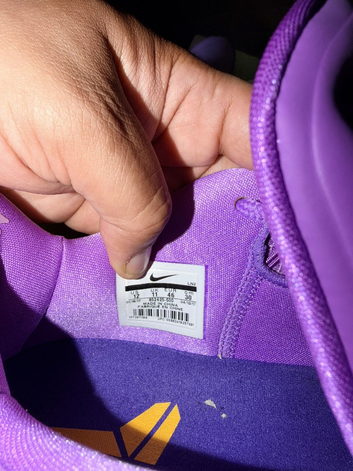 Nike Nike kobe AD Purple Stardust Size US 12 / EU 45 - 3 Thumbnail