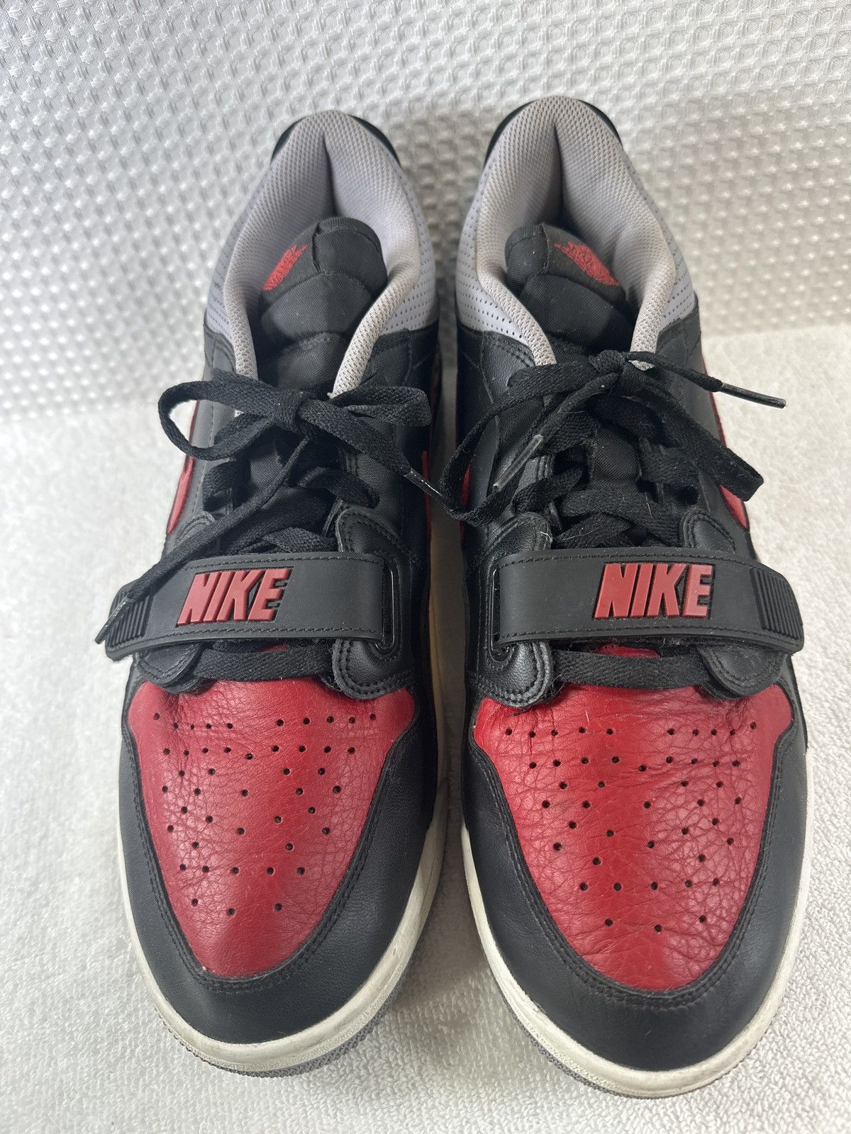 Nike Jordan Legacy 312 Low Bred Cement Grey Gym Red Black Size US 12 / EU 45 - 3 Thumbnail