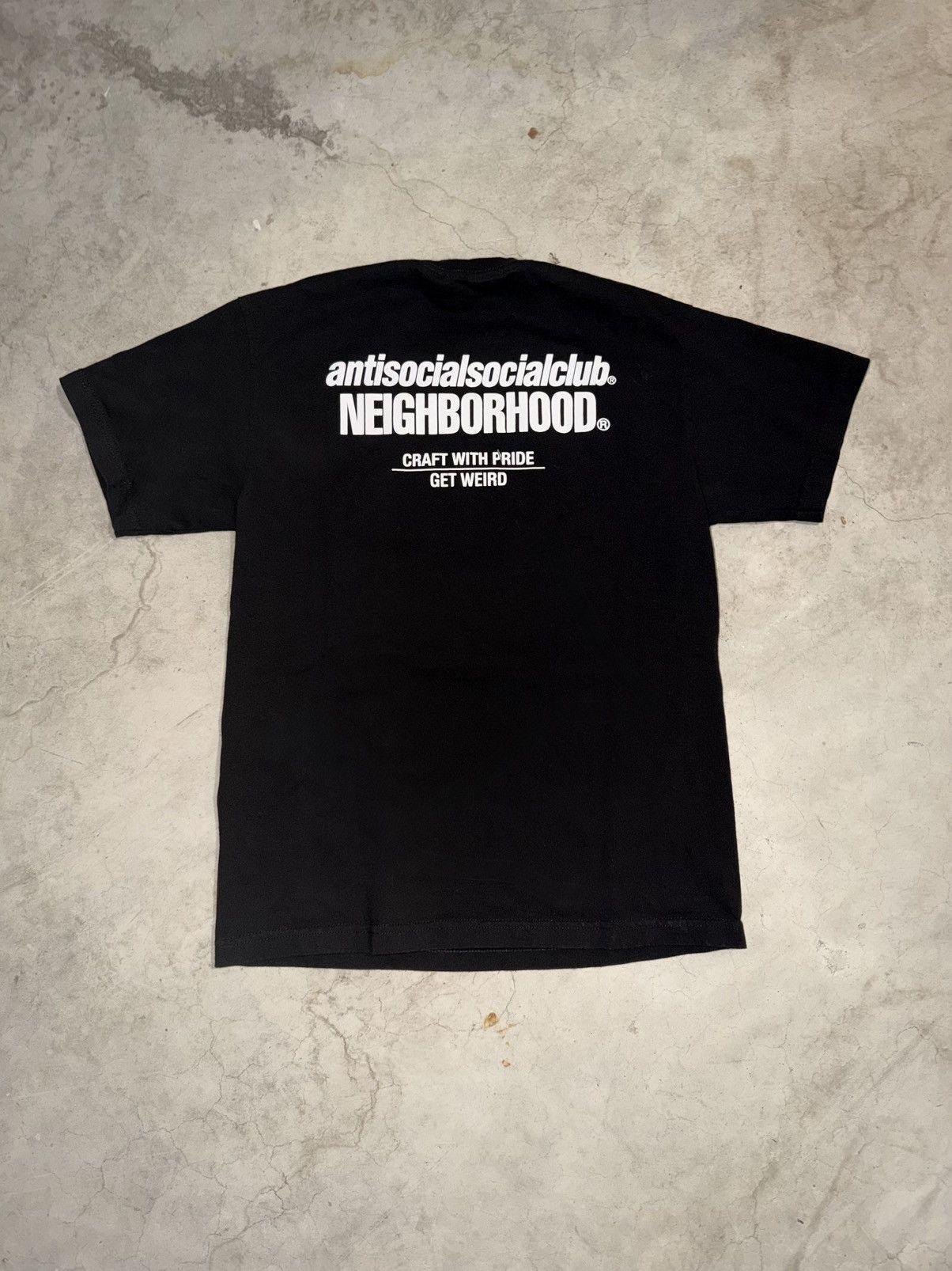 Anti Social Social Club × Neighborhood ANTI SOCIAL SOCIAL CLUB x NEIGHBORHOOD Cambered Tee Black Size US M / EU 48-50 / 2 - 3 Thumbnail