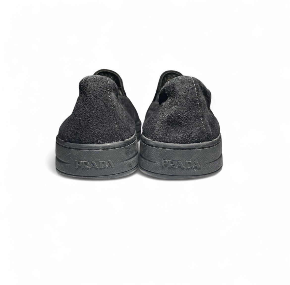 Prada Women Prada sports suede black flat bottom slip on shoes Size US 8 / IT 38 - 3 Thumbnail