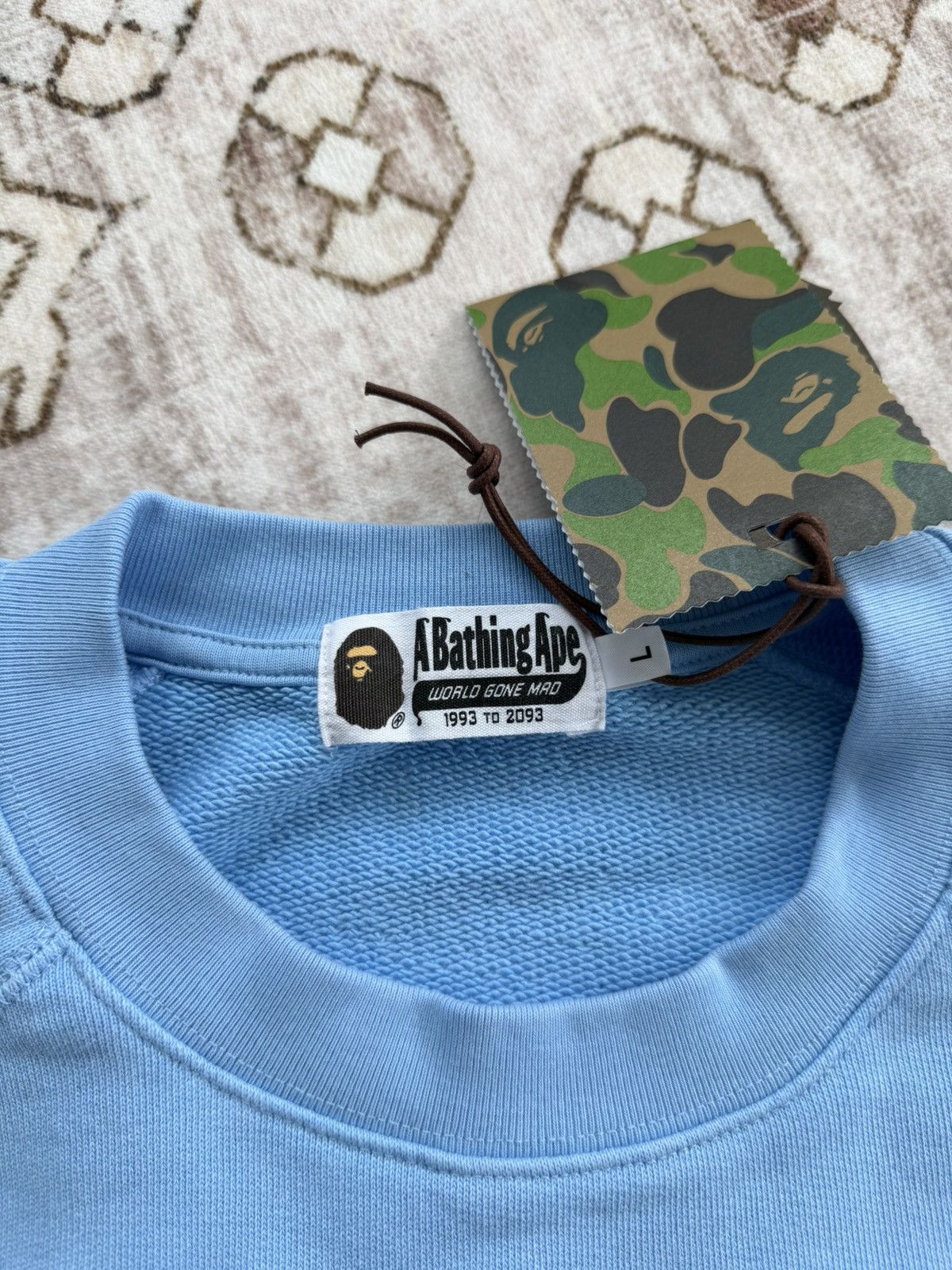 Bape HEAVY WASH BABY MILO RELAXED FIT CREWNECK SWEATSHIRT LARGE Size US L / EU 52-54 / 3 - 4 Thumbnail