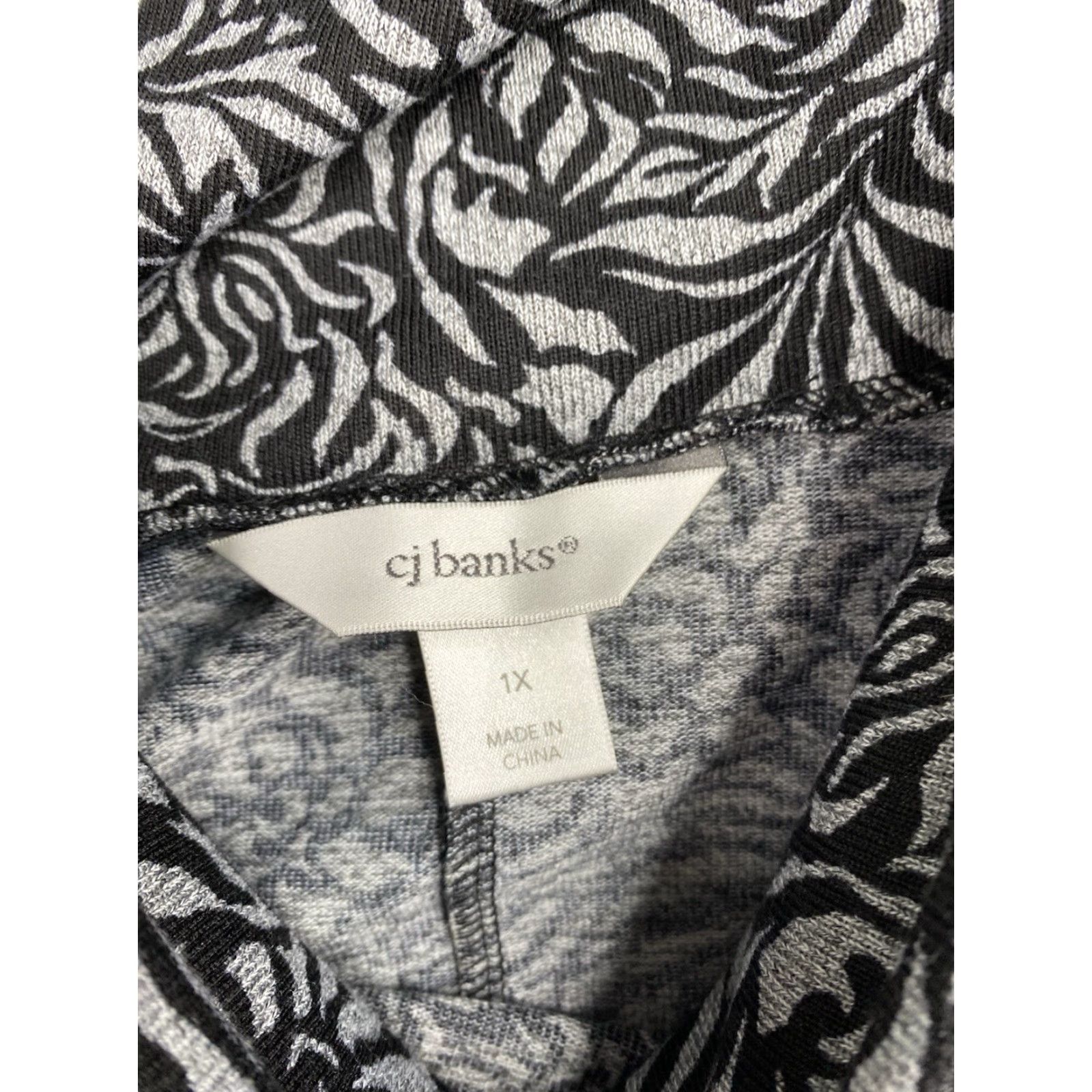 Vintage CJ Banks Maxi Skirt 1X Black White Floral Cottagecore Peasant Boho Chic Pull On Size 40" / US 18 - 4 Thumbnail