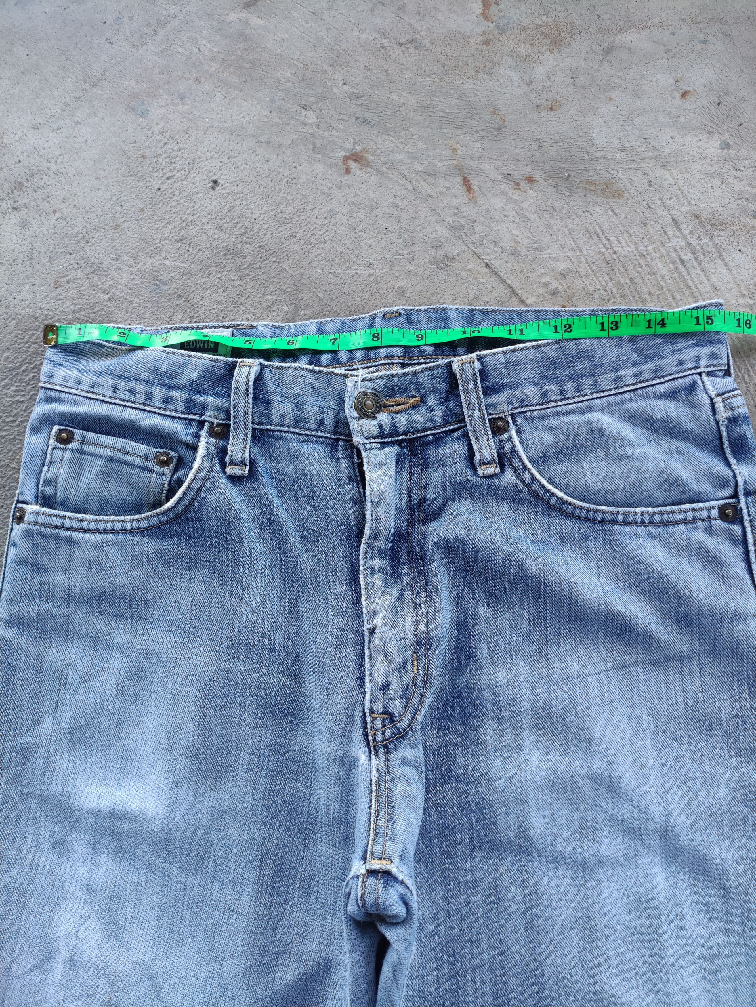 Edwin Vintage Edwin Japan Jean Distressed Faded Denim Size US 31 - 6 Thumbnail