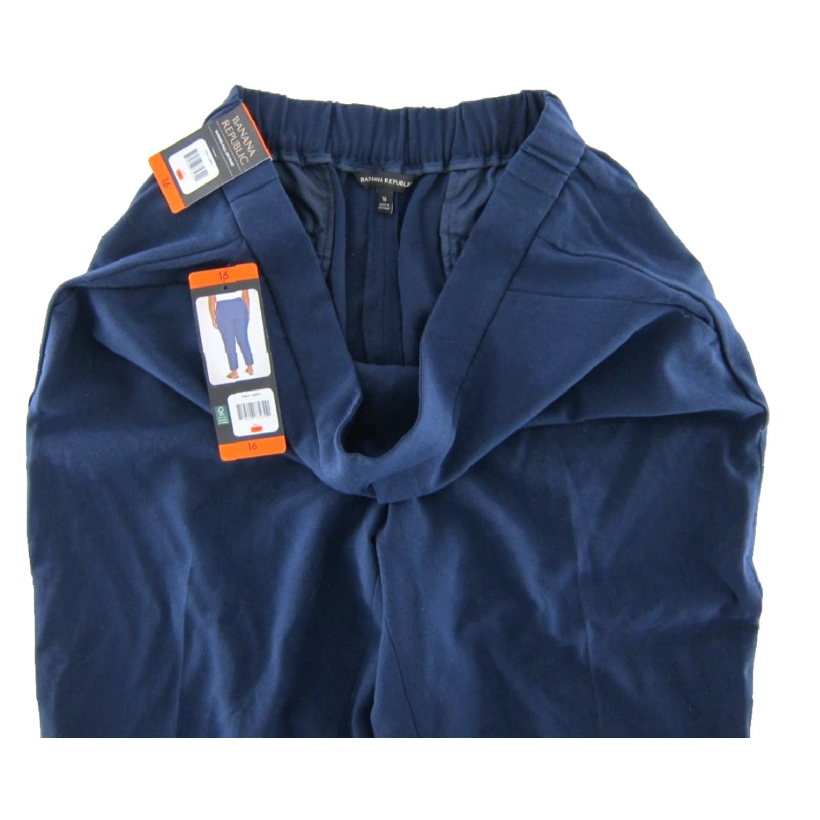 Banana Republic NWT Banana Republic Navy Blue Pocket Tapered Pull On Chino Pant Women 16 Size 38" / US 16 / IT 52 - 5 Thumbnail