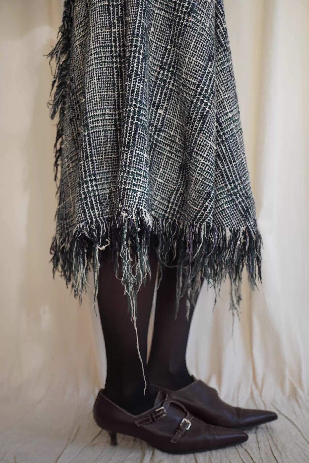 Vivienne Westwood Vivienne Westwood 1997ss Tweed Fringe Dress Green Lav Size 32" / US 10 / IT 46 - 7 Thumbnail